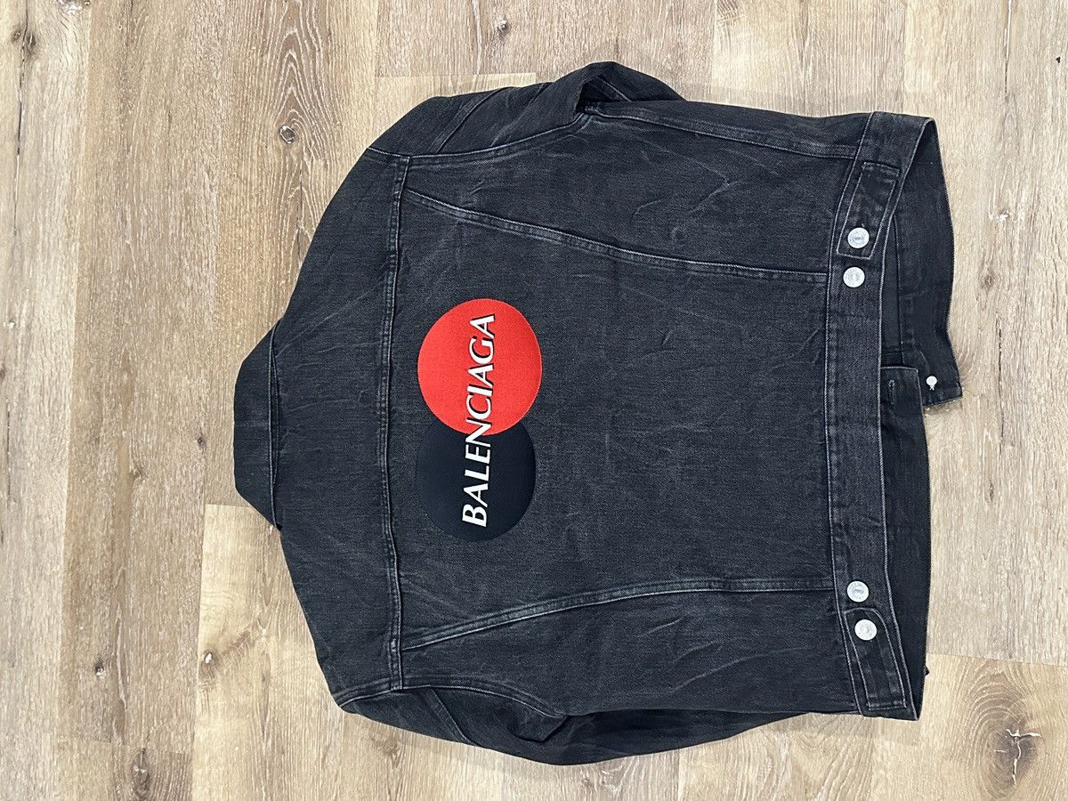 Balenciaga Balenciaga Mastercard Logo Denim Jacket Size US M / EU 48-50 / 2 - 6 Thumbnail