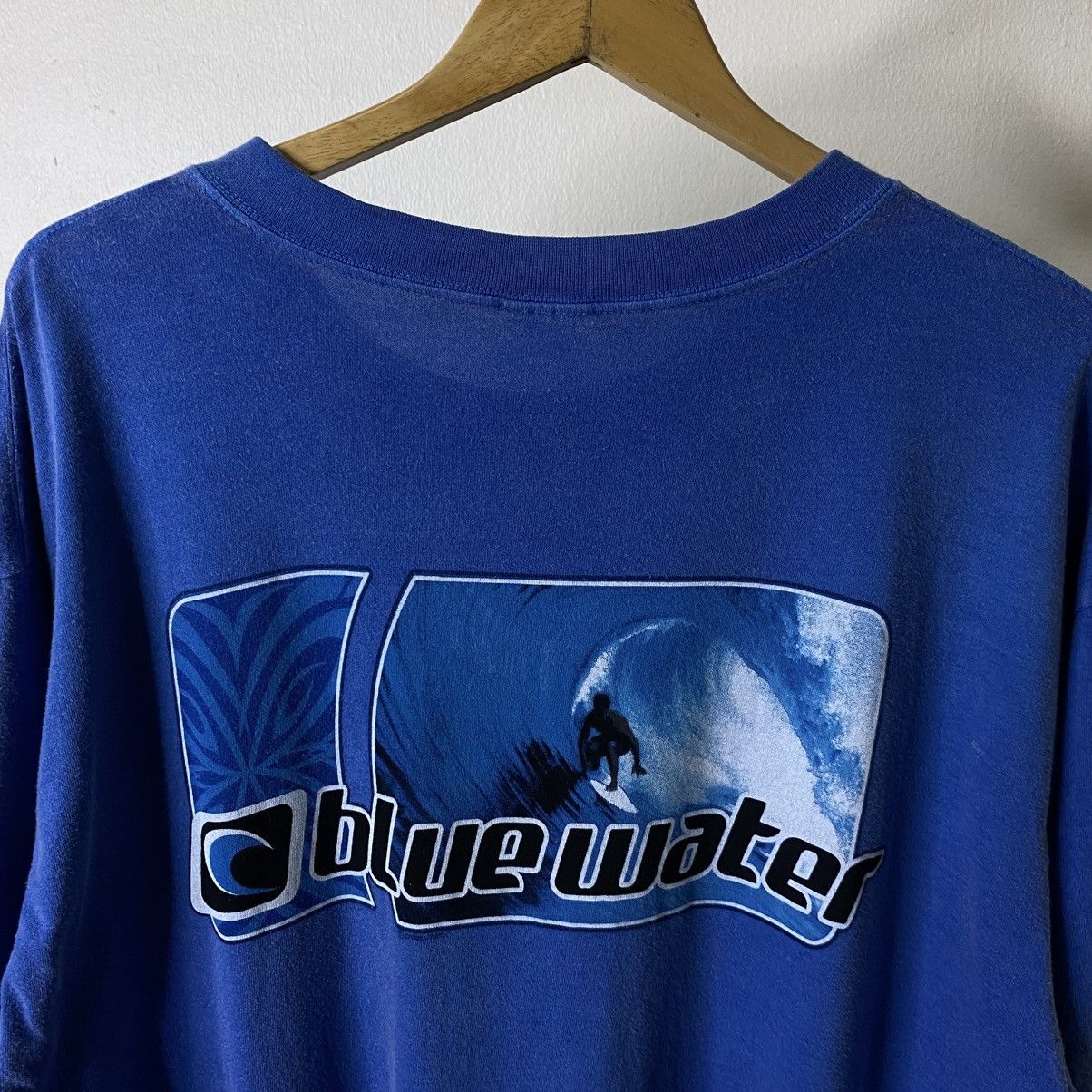Vintage Vintage 1990s Blue Water Surfboards Surf Crazy Shirt T Shirt Size US XXL / EU 58 / 5 - 2 Thumbnail