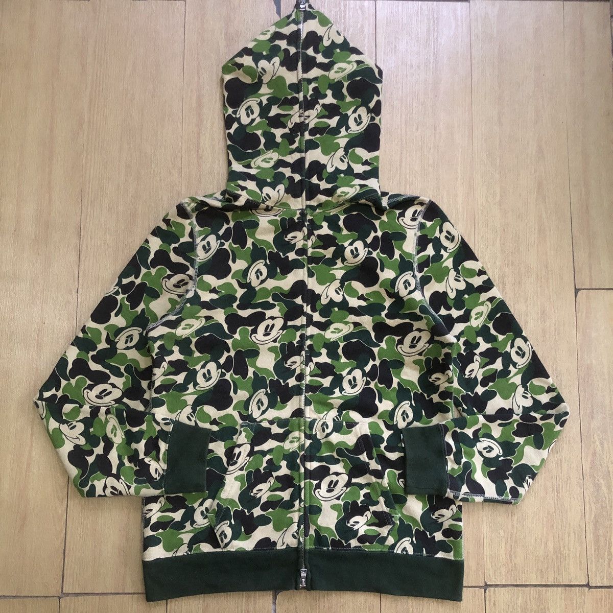 Bape x Tokyo DisneySea Mickey Mouse ABC Camo Full Zip Hoodie