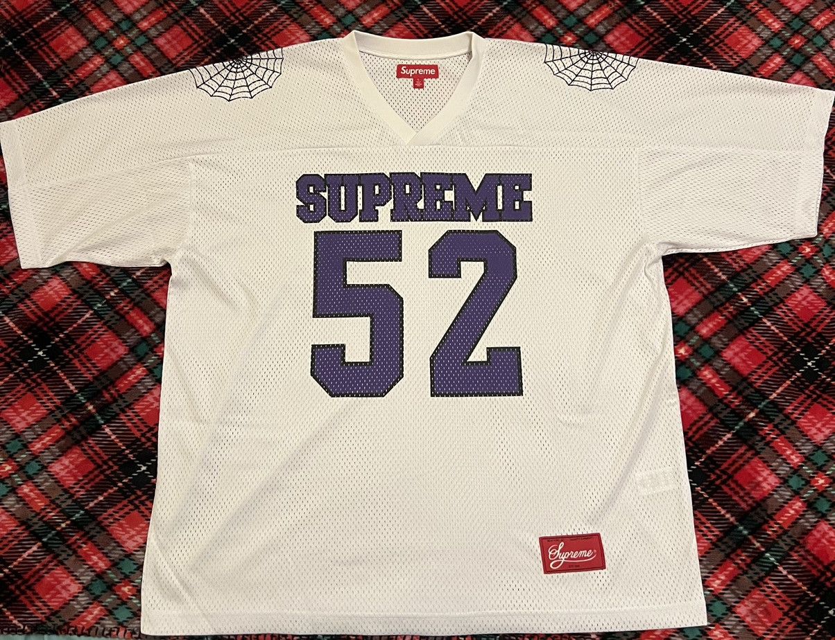 Supreme Supreme Spiderweb Football Jersey White Size Large | Grailed
