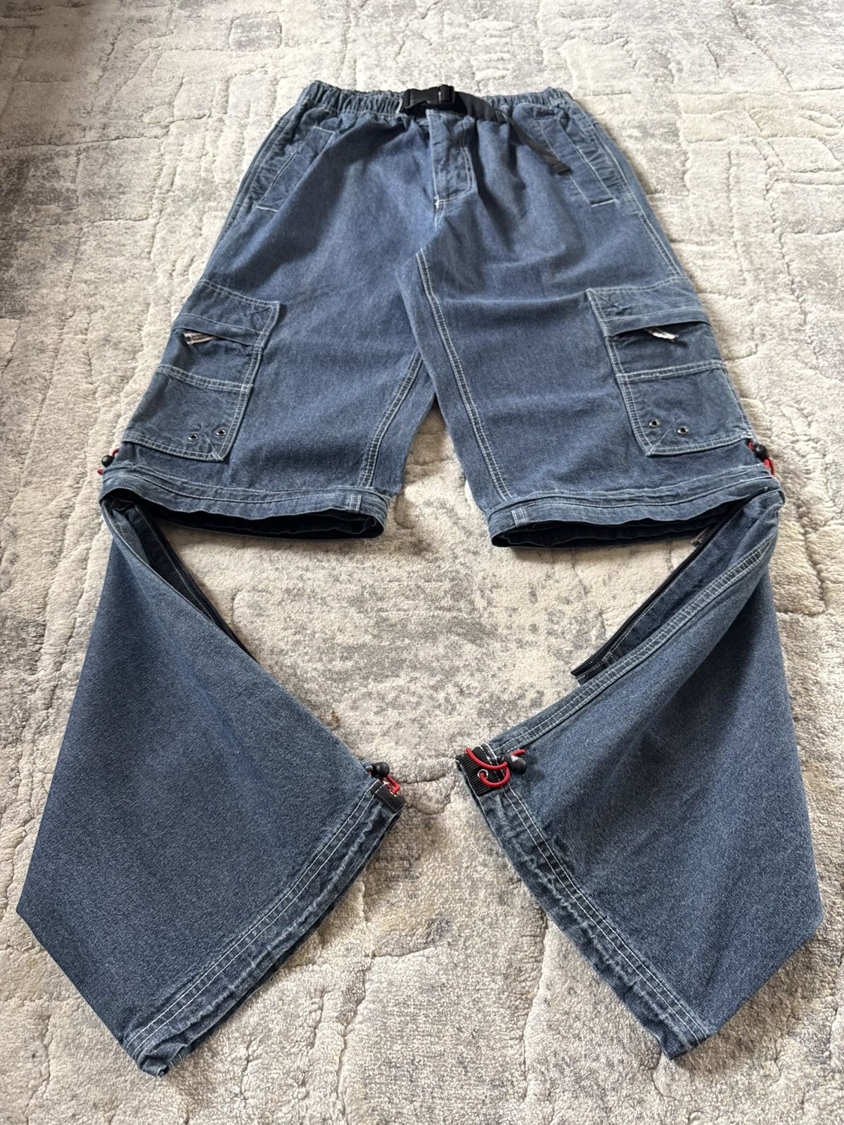 Airwalk 2000s Airwalk Detachable Baggy Heavy Weight Cargo Jeans Size US 32 / EU 48 - 2 Thumbnail