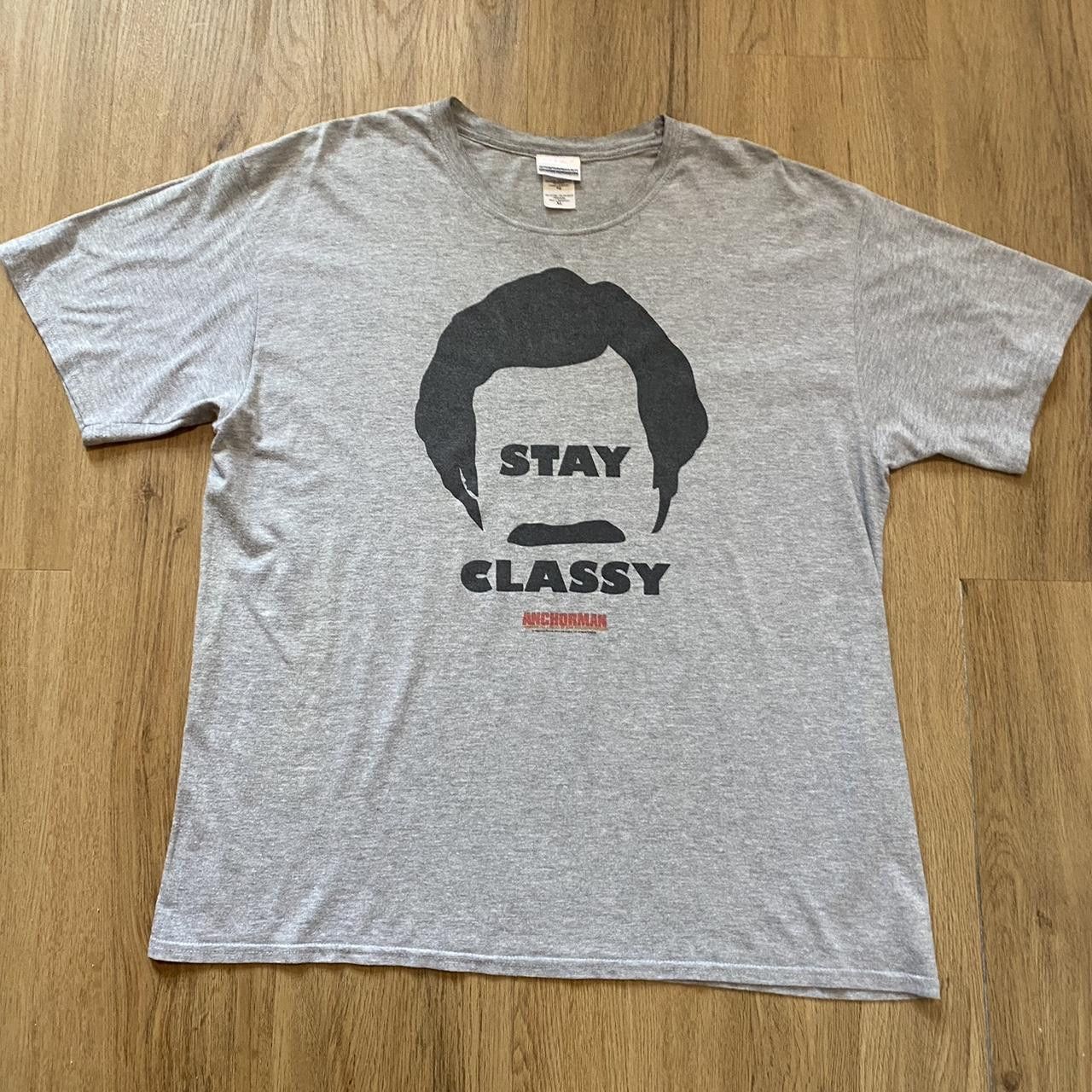 Gildan "STAY CLASSY" grey and black tshirt #MichiganState Size US XL / EU 56 / 4 - 1 Thumbnail