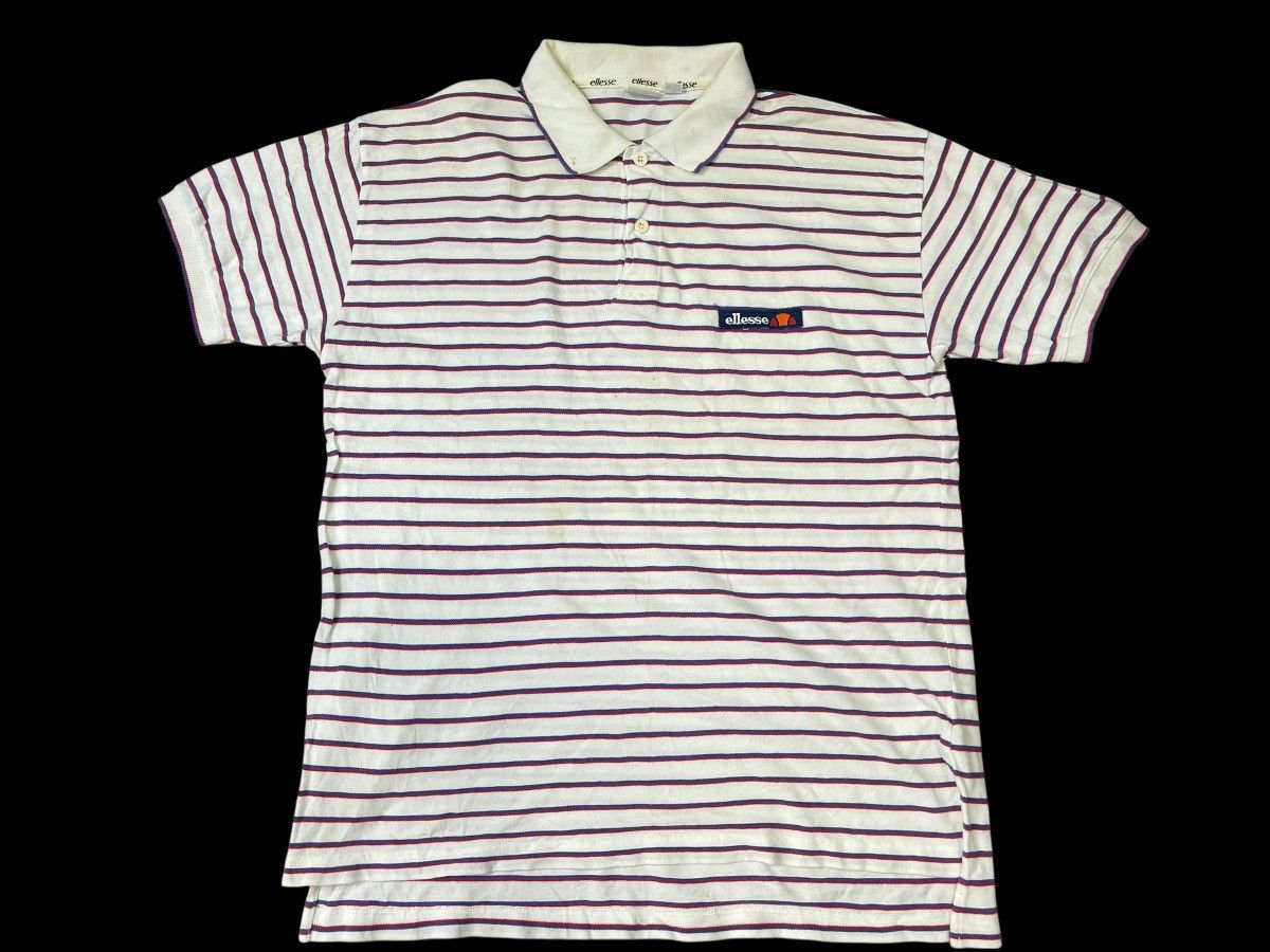 Ellesse Vintage Ellesse Stripe Polo Tee Streetwear Size US L / EU 52-54 / 3 - 2 Thumbnail