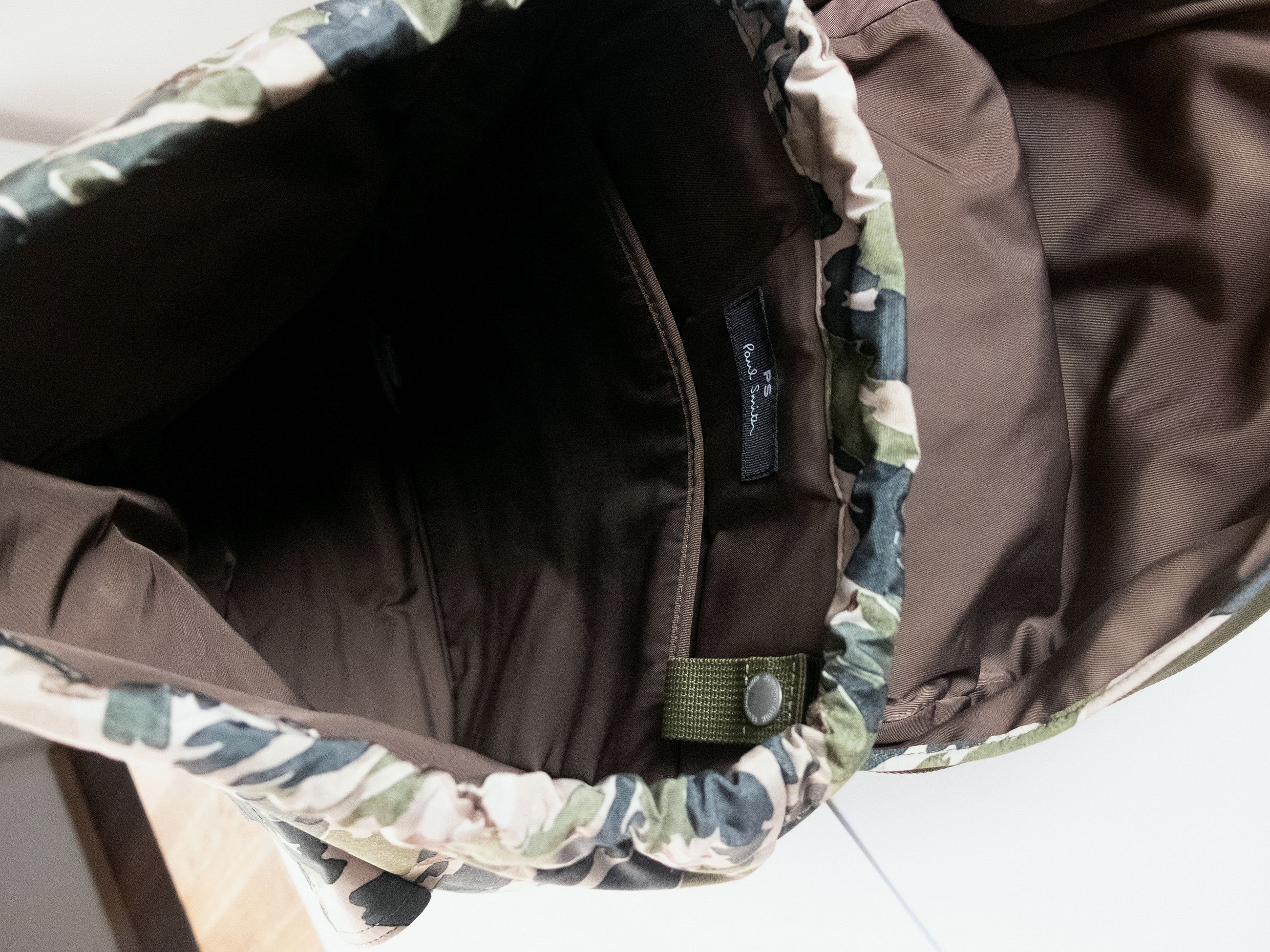 Paul Smith PS PAUL SMITH khaki green abstract print canvas backpack Size ONE SIZE - 14 Thumbnail
