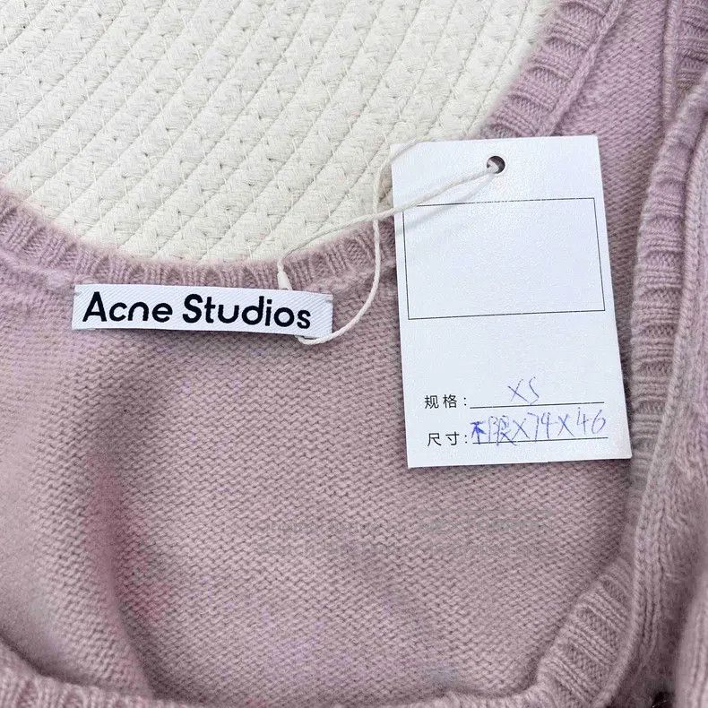 Acne Studios Acne Studios FW24 Letter Casual Short Long Sleeve Sweater, Size XS / US 0-2 / IT 36-38 - 7 Thumbnail
