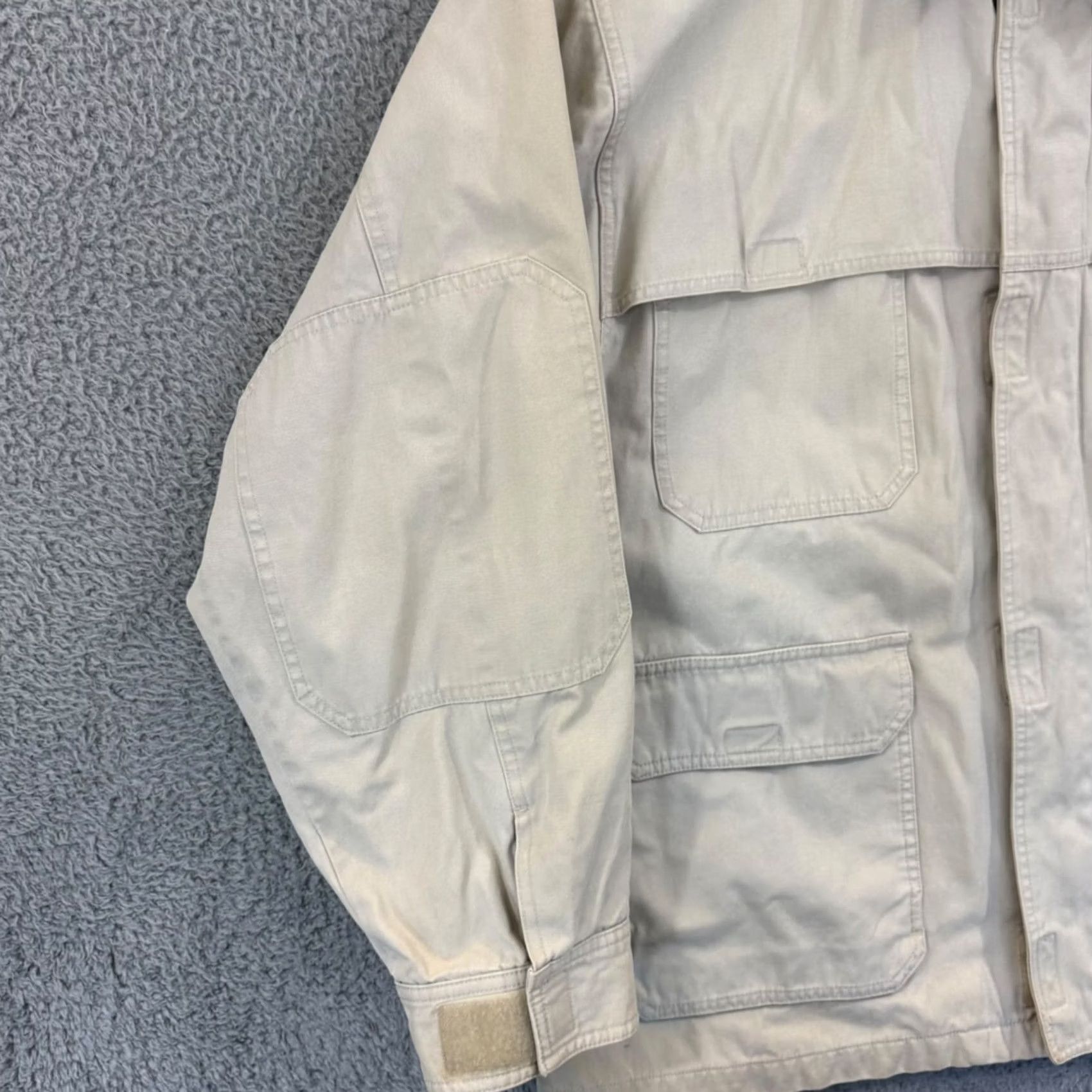 Eddie Bauer VINTAGE Eddie Bauer Jacket Mens XL Beige Fleece Lined Zip Coat Outdoor Coal Wood? Size US XL / EU 56 / 4 - 4 Thumbnail