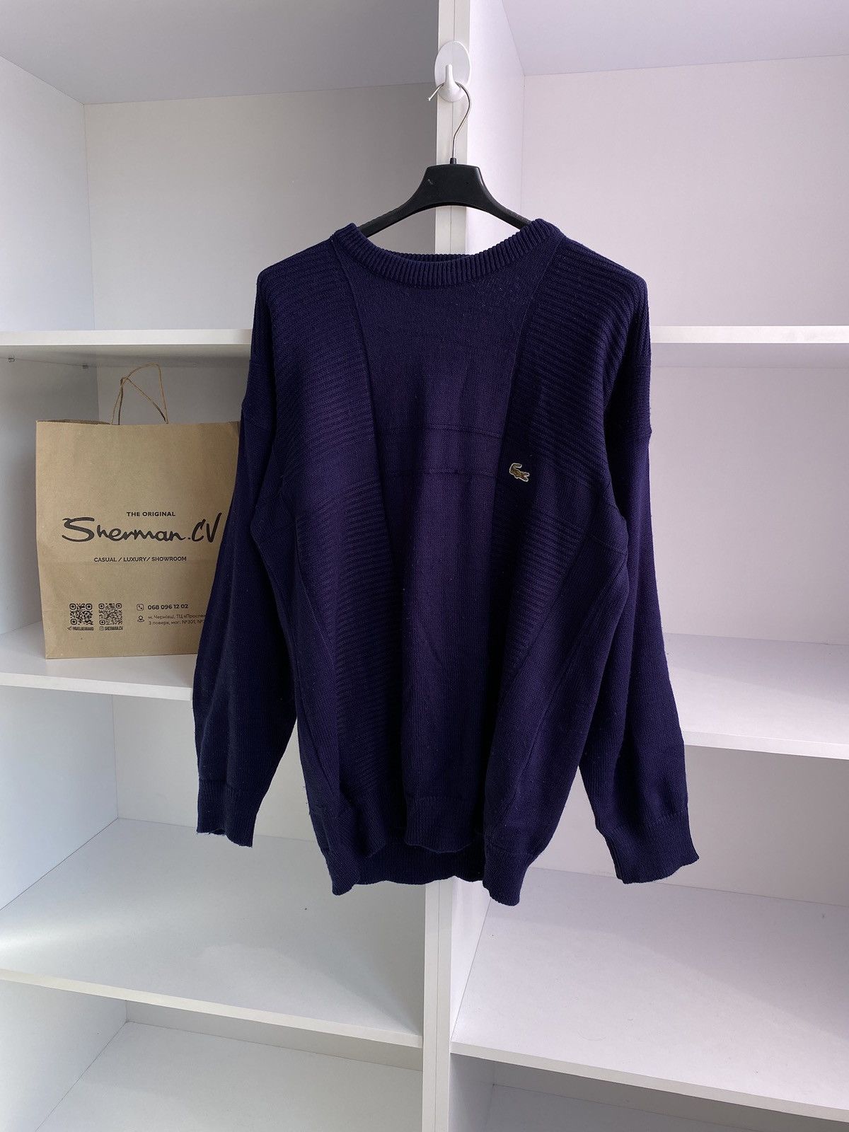Lacoste × Vintage Vintage Lacoste wool sweater Size US L / EU 52-54 / 3 - 1 Thumbnail