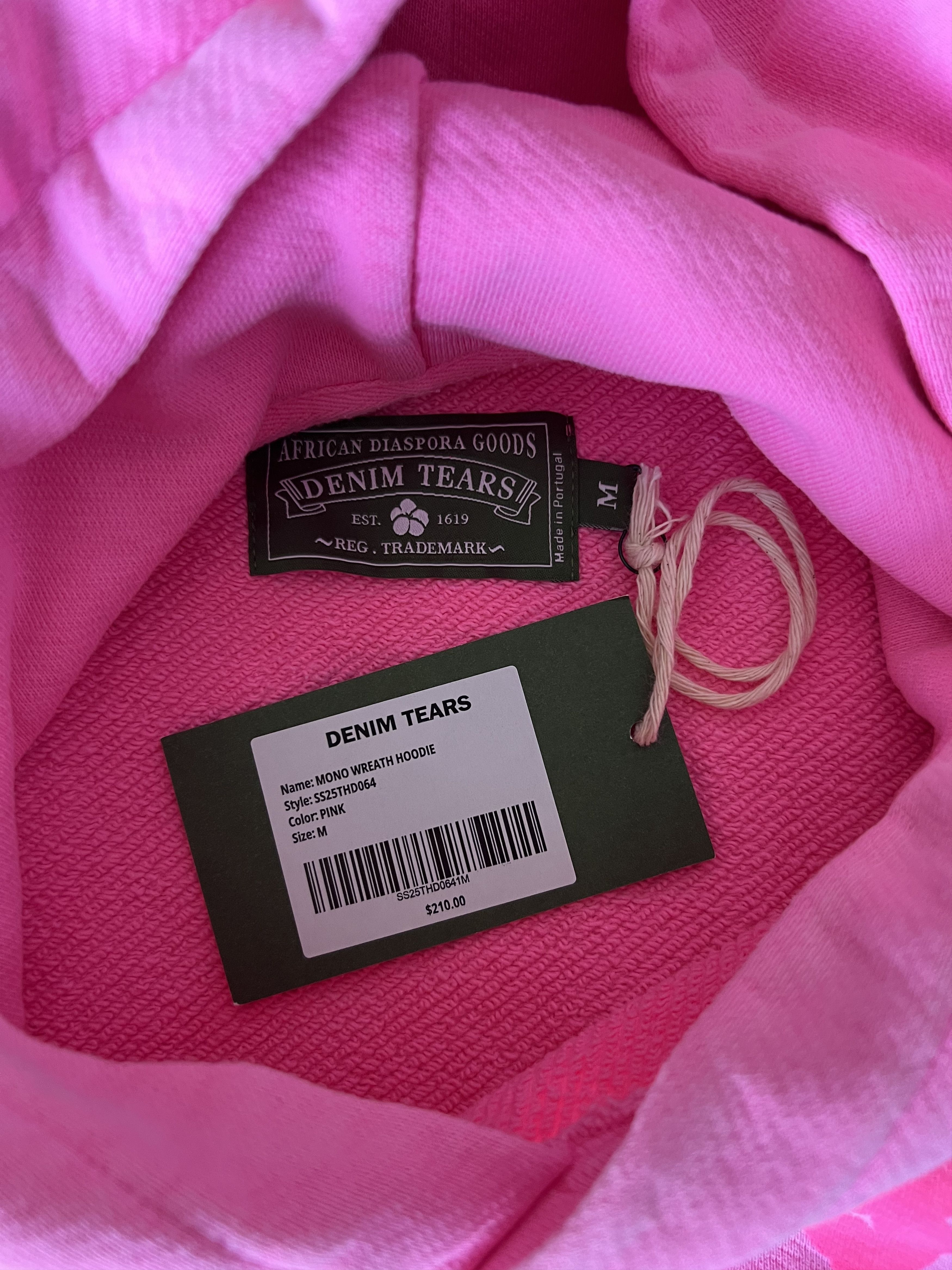 DENIM TEARS Denim Tears Mono Wreath Hoodie in Pink Size US M / EU 48-50 / 2 - 8 Thumbnail