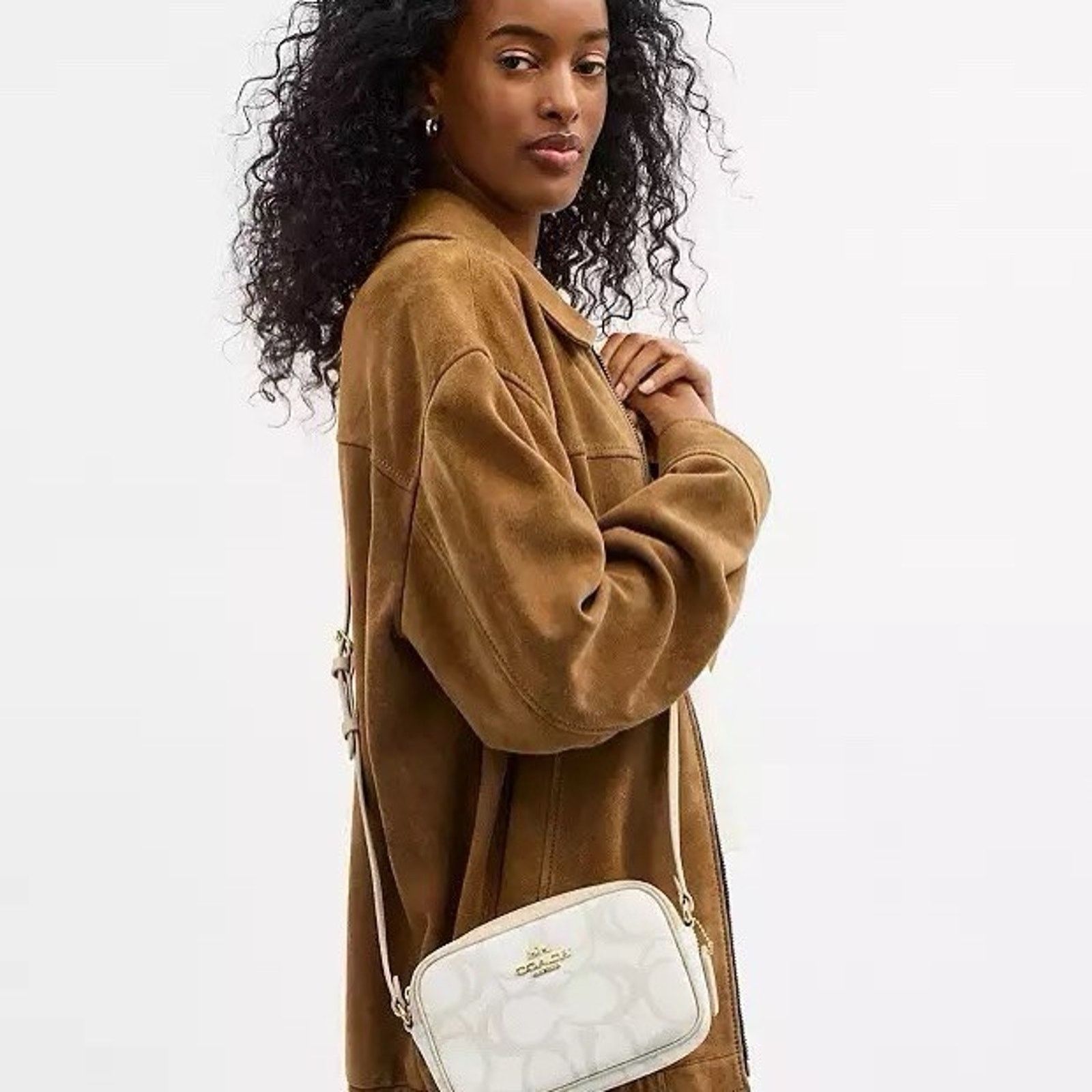 Coach NWT COACH Mini Jamie Camera Bag Canvas CBL94 Gold/Ivory Size ONE SIZE - 10 Thumbnail