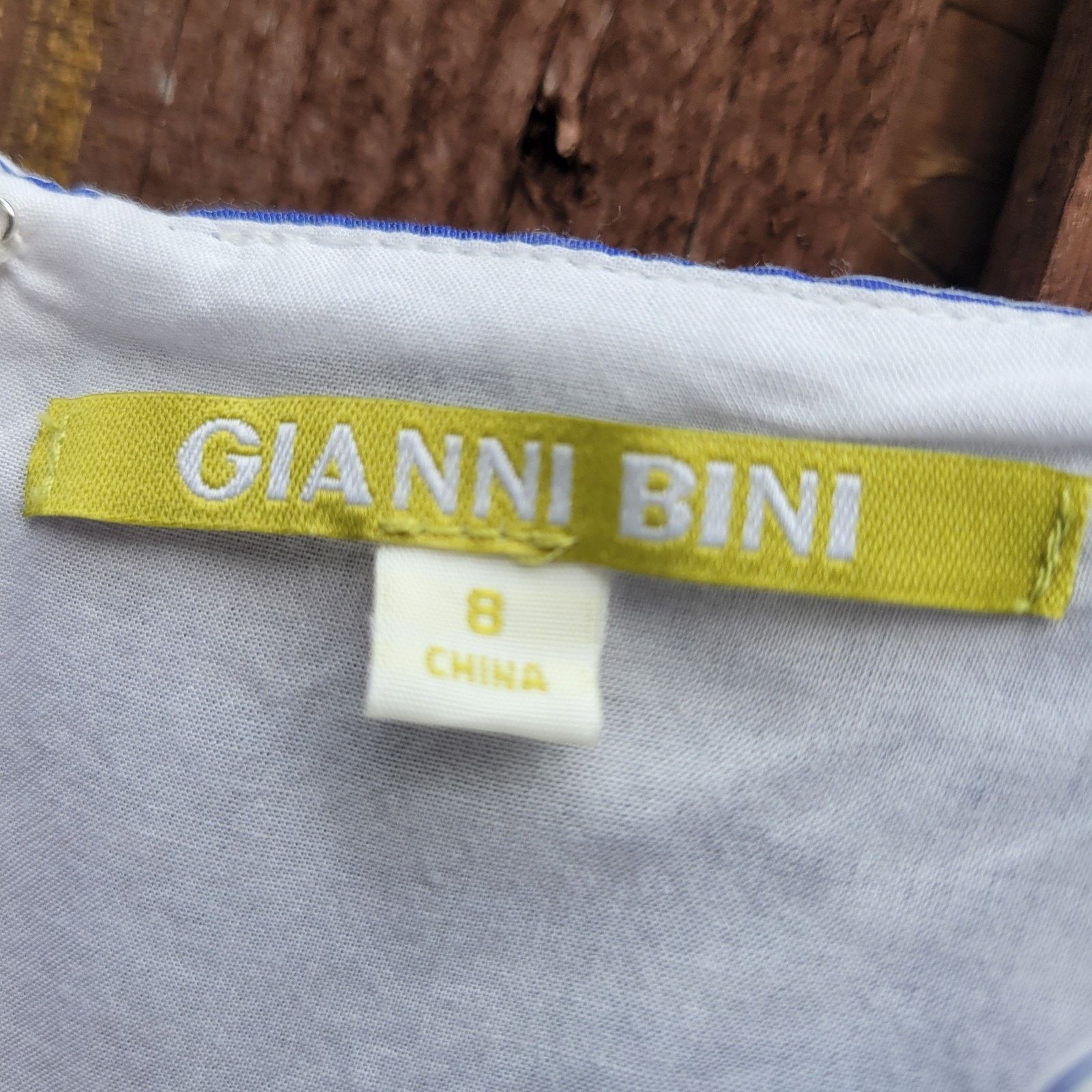 Gianni Valentino Gianni Bini Maxi Dress SZ 8 Navy Stripe Summer Tie Strap Size M / US 6-8 / IT 42-44 - 3 Thumbnail