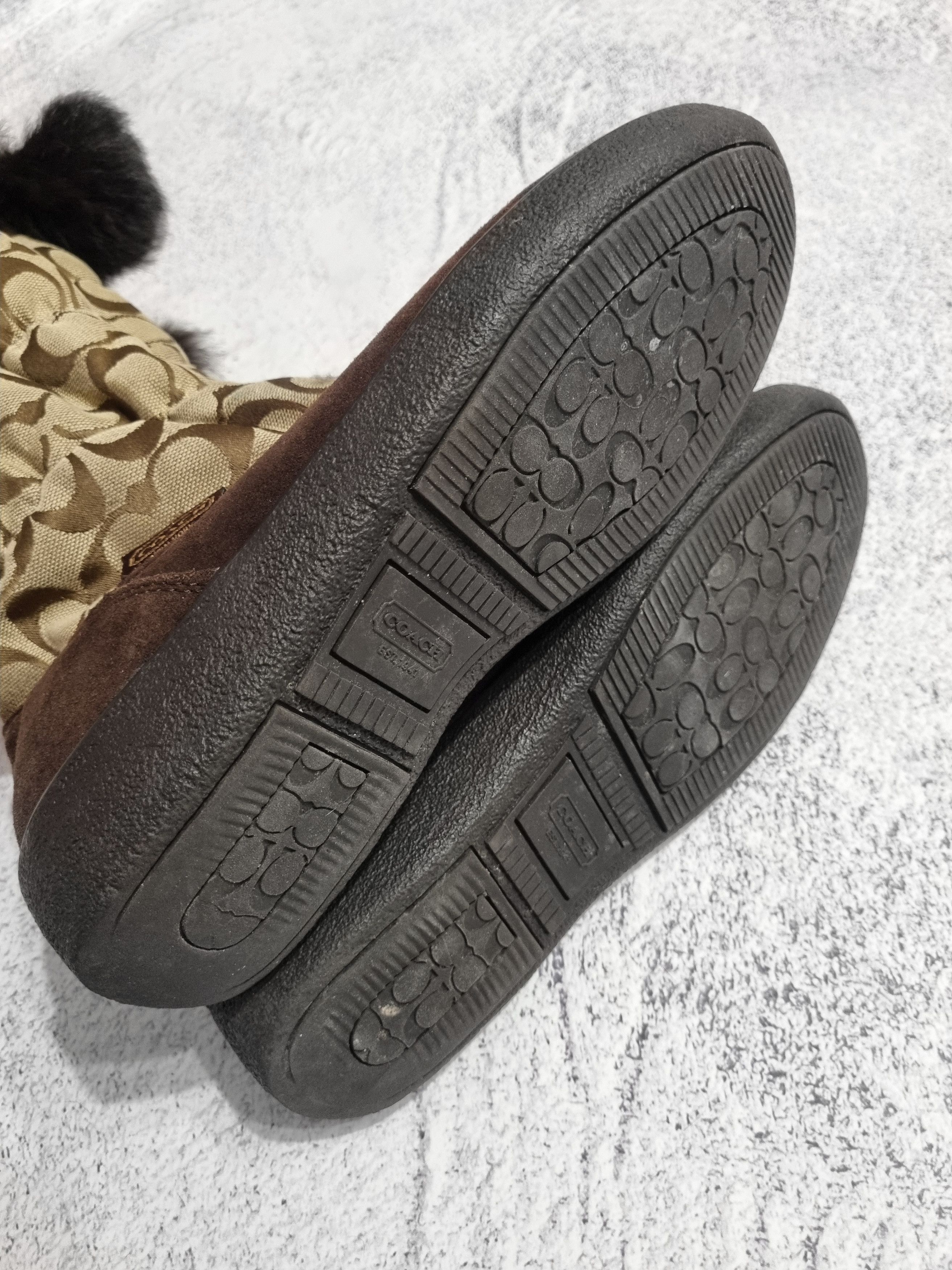 Coach Coach Theona Signature Jacquard Winter Boots Faux Fur Size US 9 / IT 39 - 13 Thumbnail