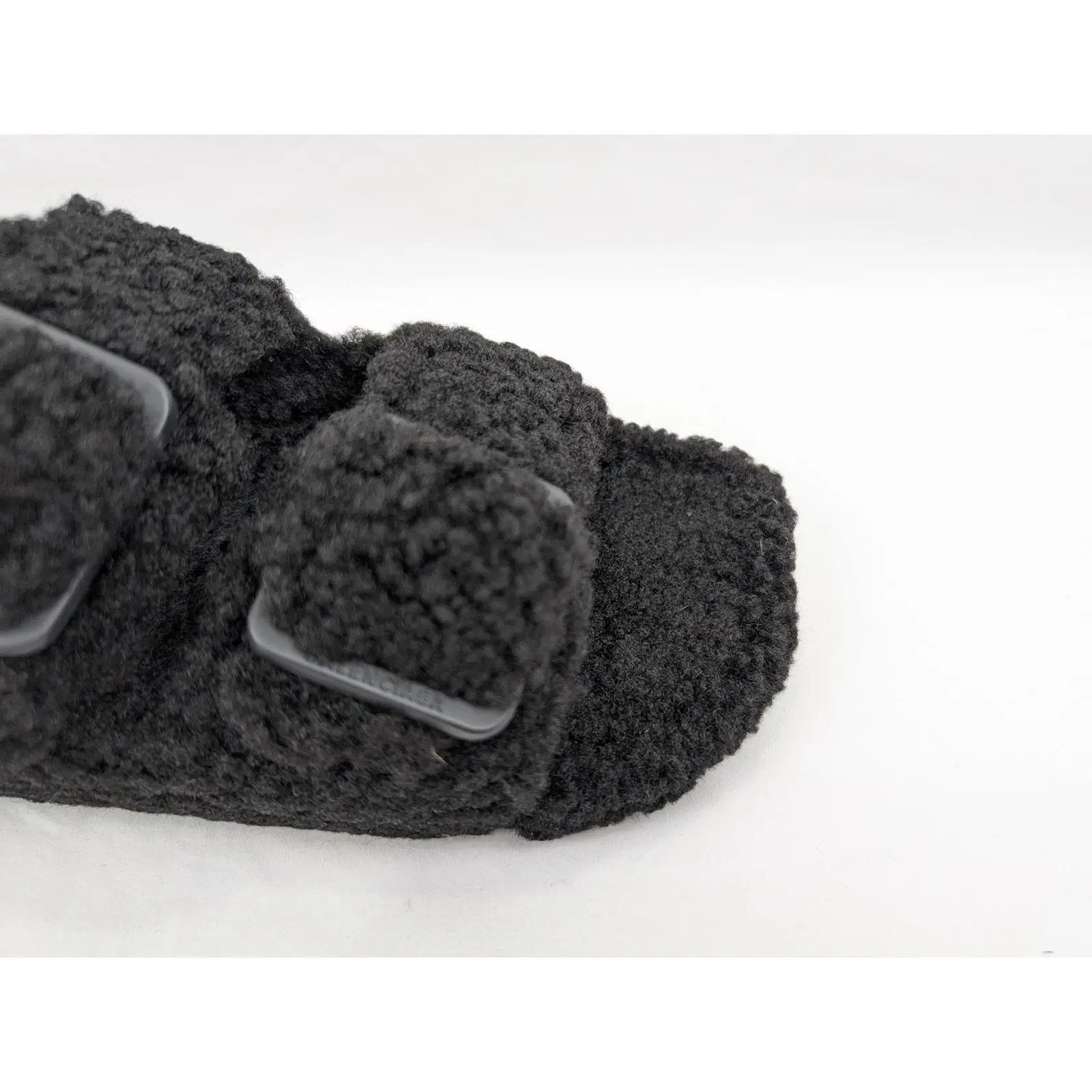 Balenciaga o1rshd1 Furry Shearling Mallorca Sandals in Black Size US 8 / EU 41 - 3 Thumbnail