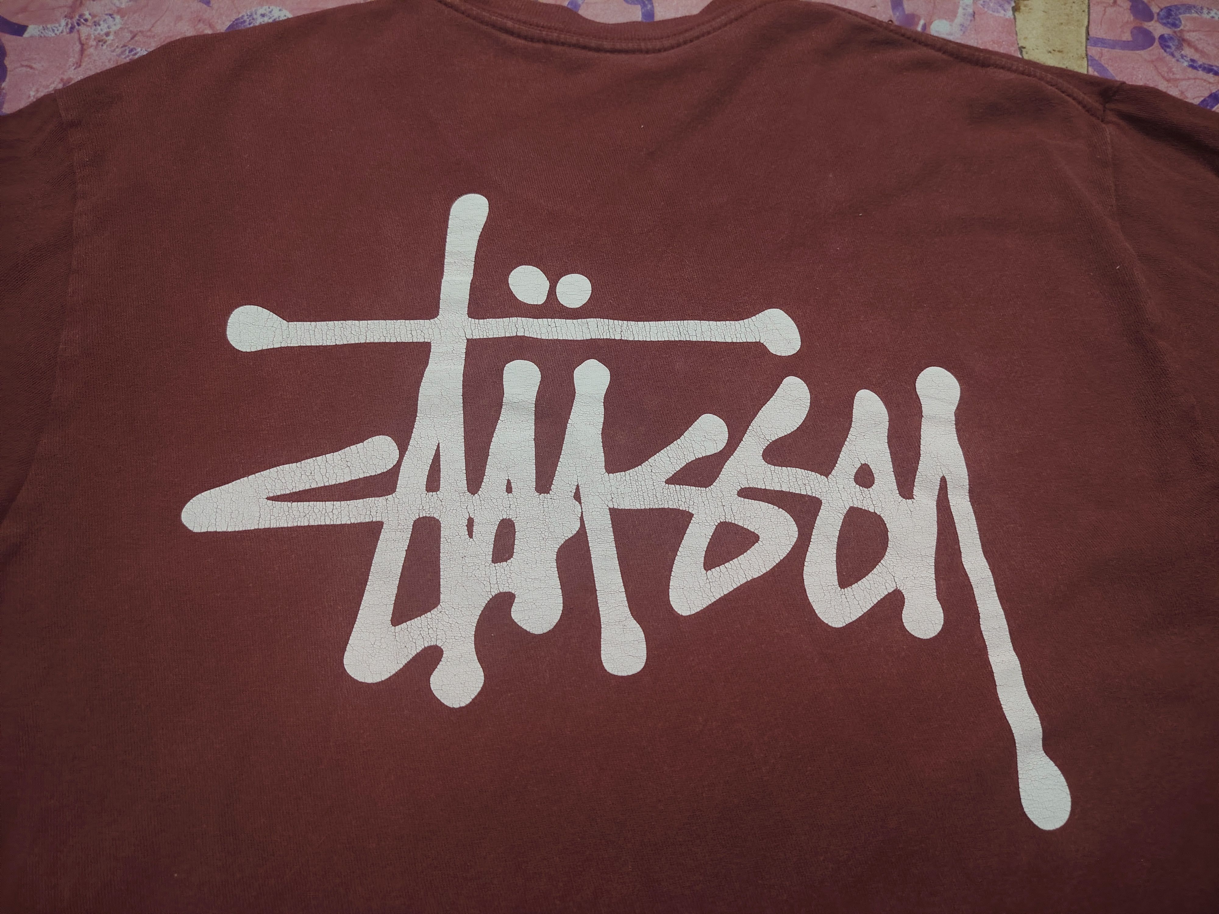 Stussy Stussy long Sleeve Sun faded Maroon Colour Size US M / EU 48-50 / 2 - 12 Thumbnail