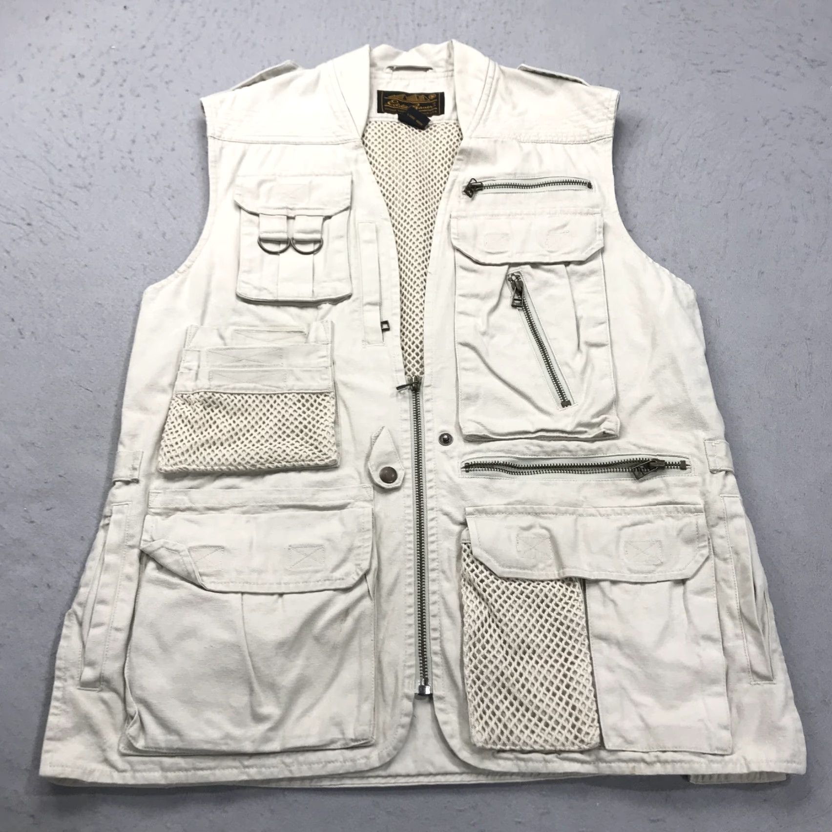 Eddie Bauer VINTAGE Eddie Bauer Vest Mens Large Beige Cotton Safari Hunting 90s Clothing Accessories Pockets Bomber Jacket Casual Travel Size US L / EU 52-54 / 3 - 2 Thumbnail