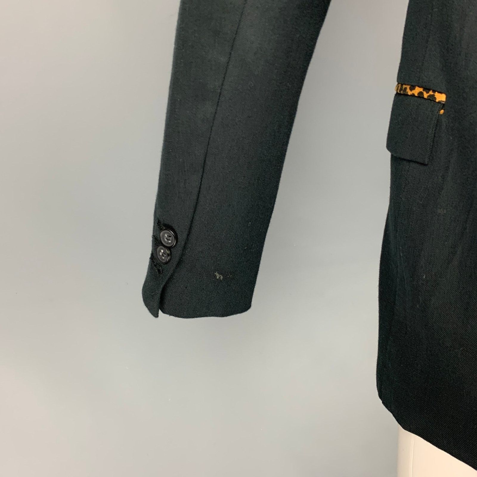 Current/Elliot Size S Black & Tan Cotton / Wool Sport Coat Size 36R - 5 Thumbnail