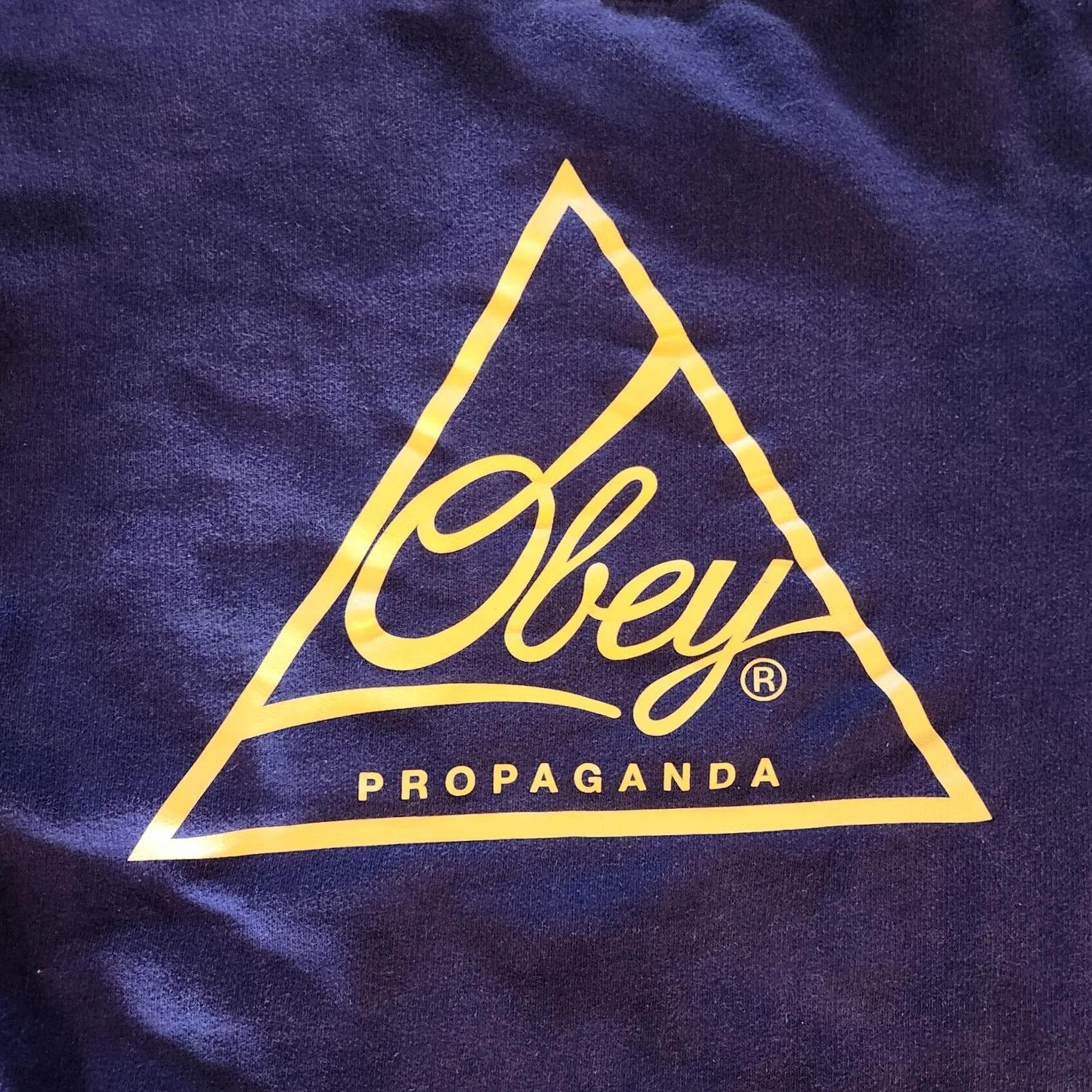 Obey VINTAGE Obey Propaganda Sweatshirt Navy Blue Double Sided Crewneck Skater M Men Size US M / EU 48-50 / 2 - 2 Thumbnail