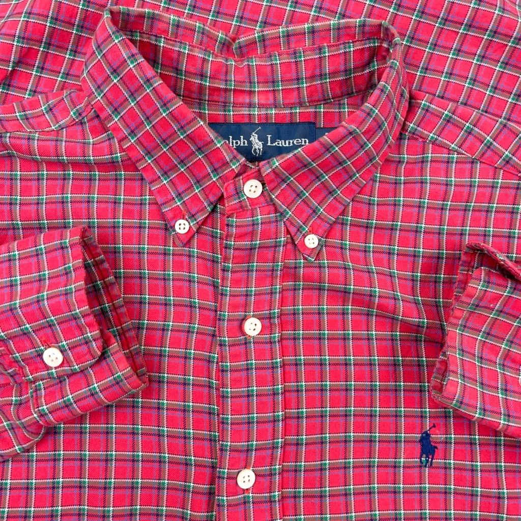 Ralph Lauren Ralph Lauren Flannel Shirt Large Red Plaid Classic Fit Button-Up Casual Mens Size US L / EU 52-54 / 3 - 1 Thumbnail