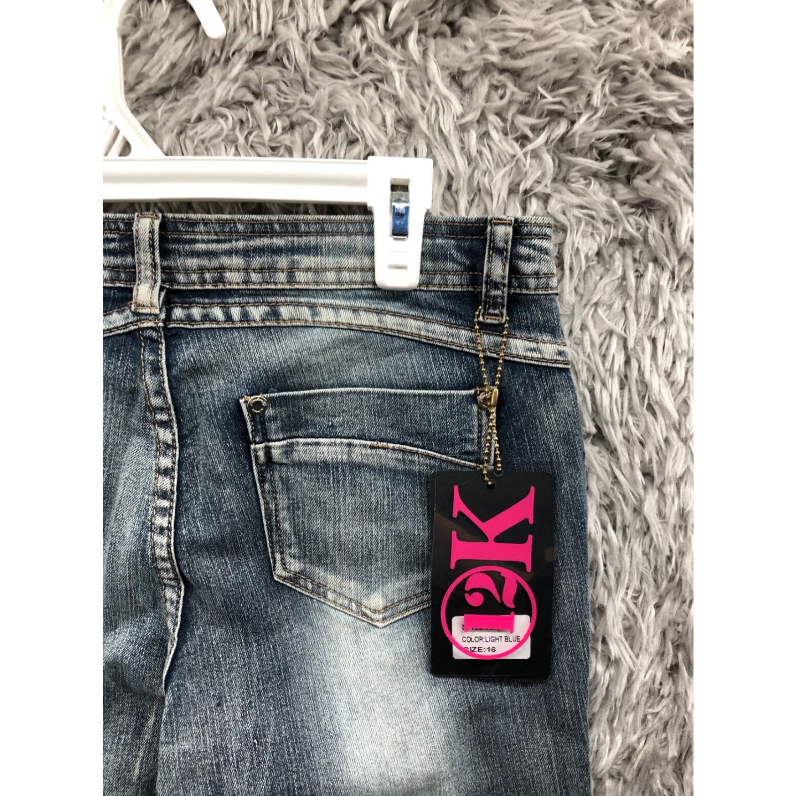 Denime 12K Jeans Womens Size 16 Mid Rise Dark Wash Blue Denim Straight Leg Size 38" / US 16 / IT 52 - 6 Thumbnail