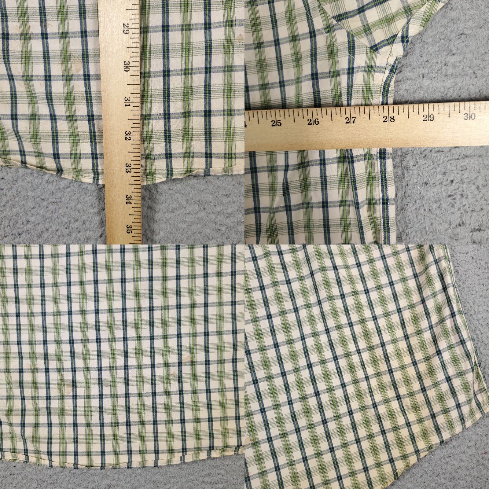 Nautica Nautica Green Plaid Button-Up Shirt Mens XL Short Sleeve Casual Size US XL / EU 56 / 4 - 8 Thumbnail