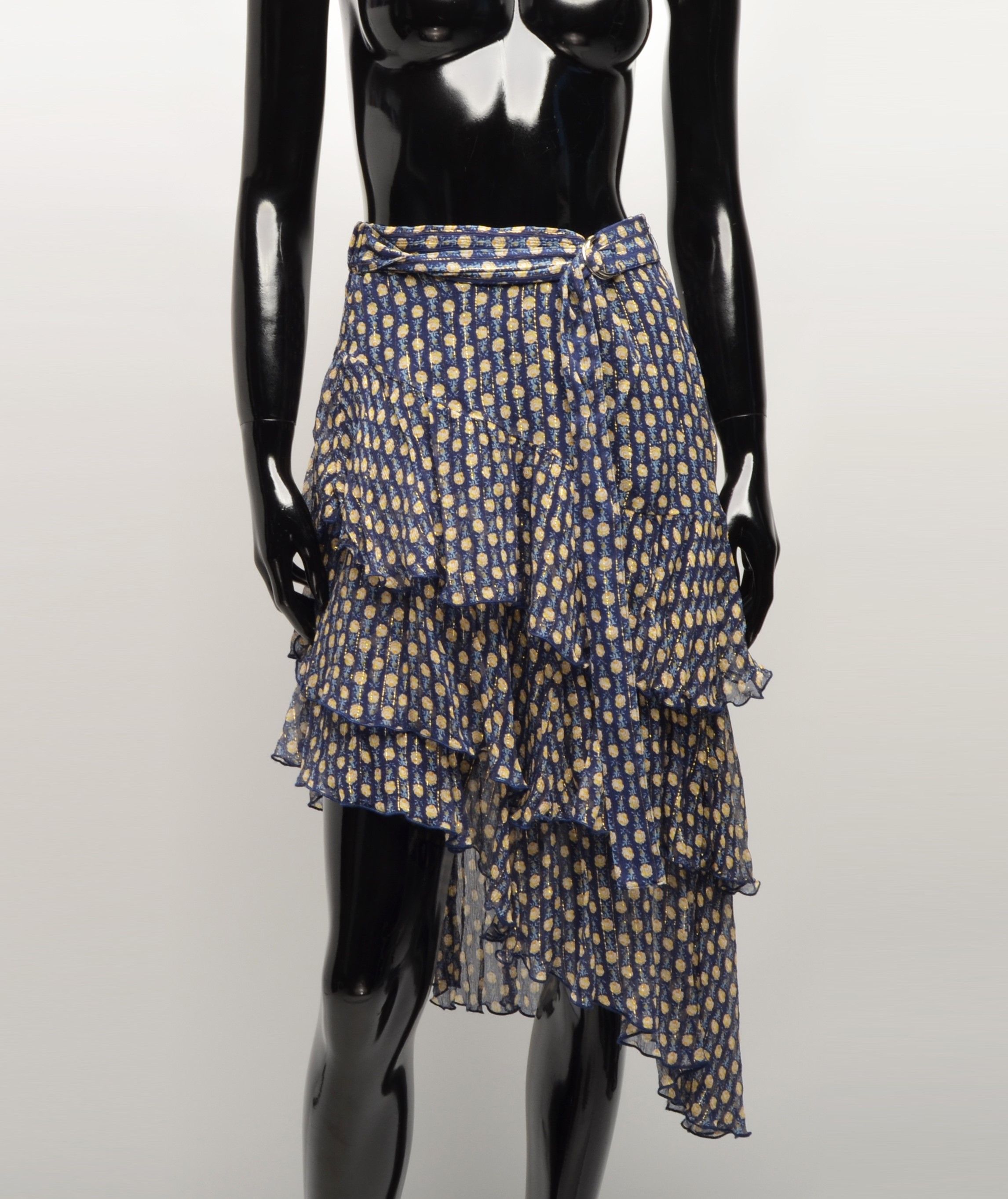 The Kooples The Kooples Asymmetrical Silk Skirt Size 28" / US 6 / IT 42 - 1 Thumbnail