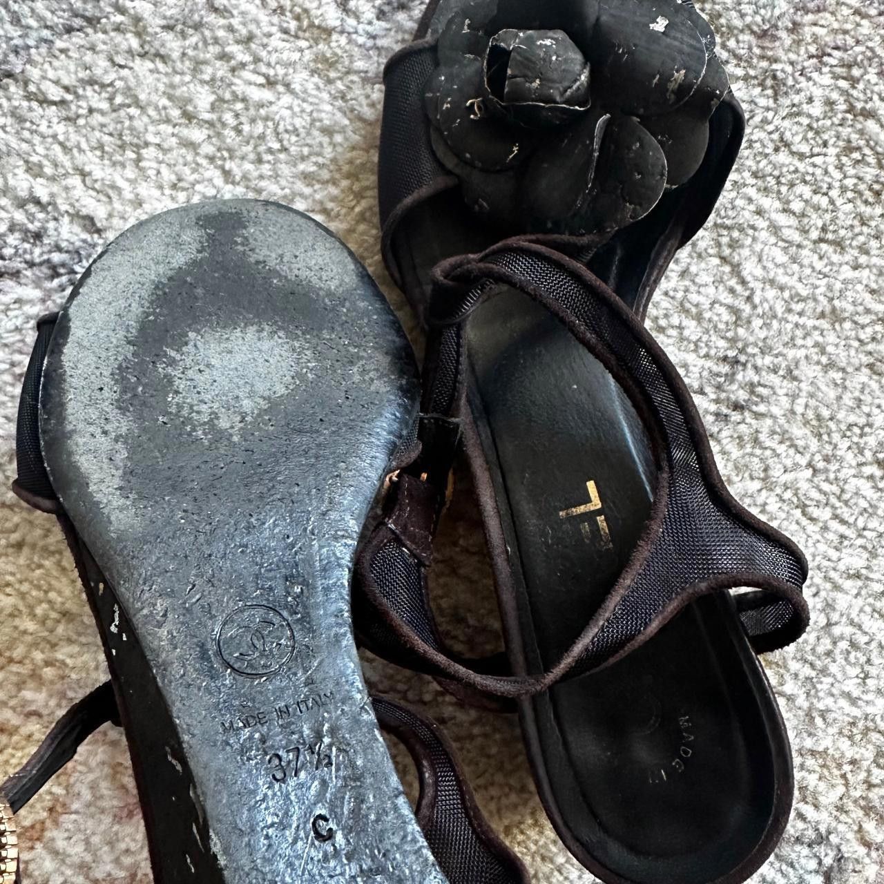 Chanel Chanel Camelia Wedge Meag Sandals Size US 7 / IT 37 - 3 Thumbnail