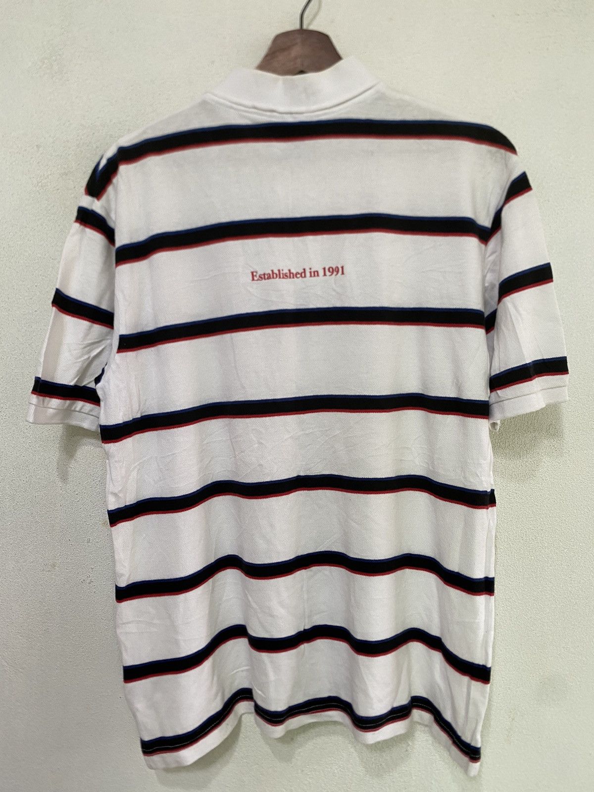 Japanese Brand × Xlarge X Large Collar T Shirt Blue Striped Size US L / EU 52-54 / 3 - 7 Thumbnail