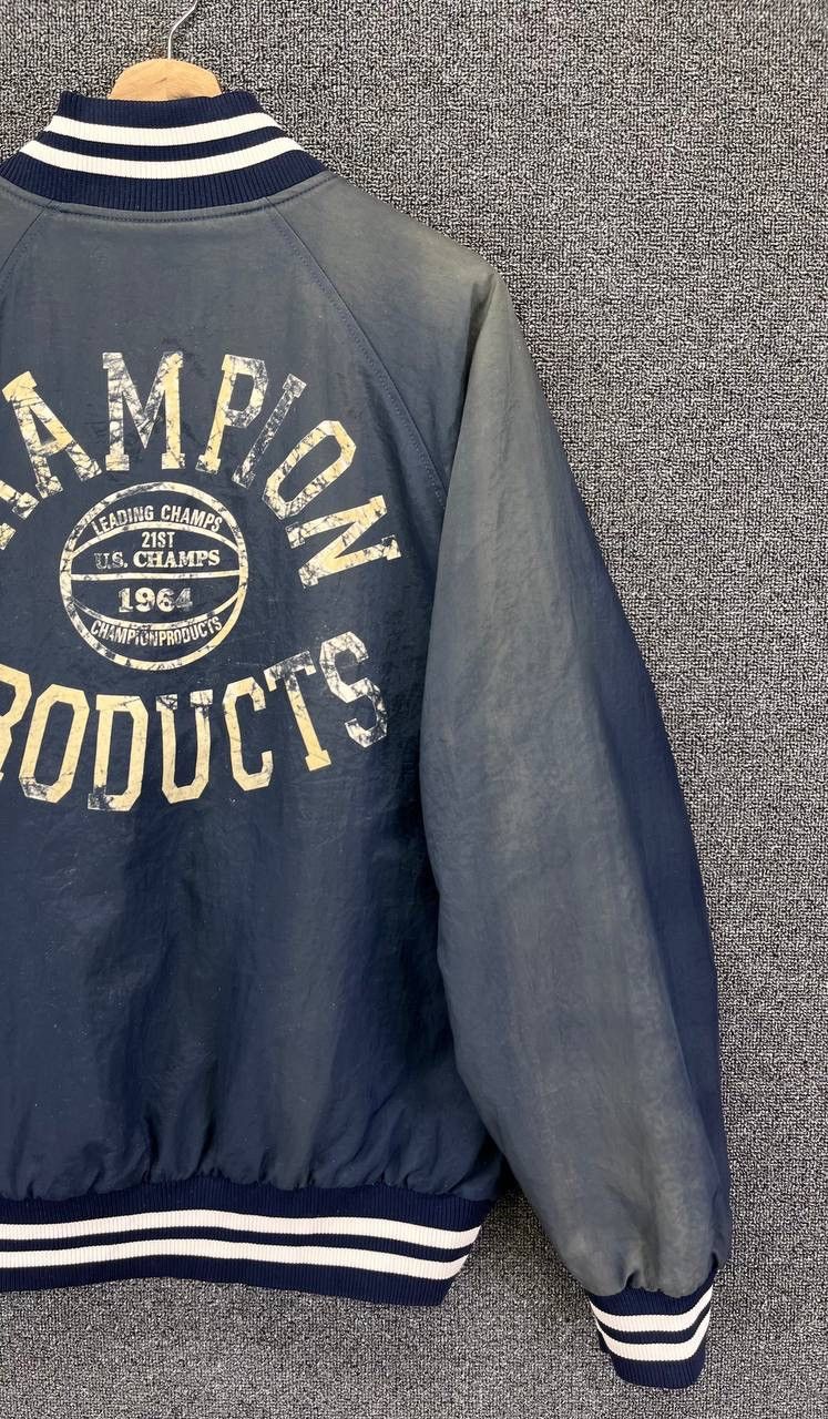 Champion Vintage Champion Rare Patchwork Trashed Varsity Jacket Size US L / EU 52-54 / 3 - 4 Thumbnail