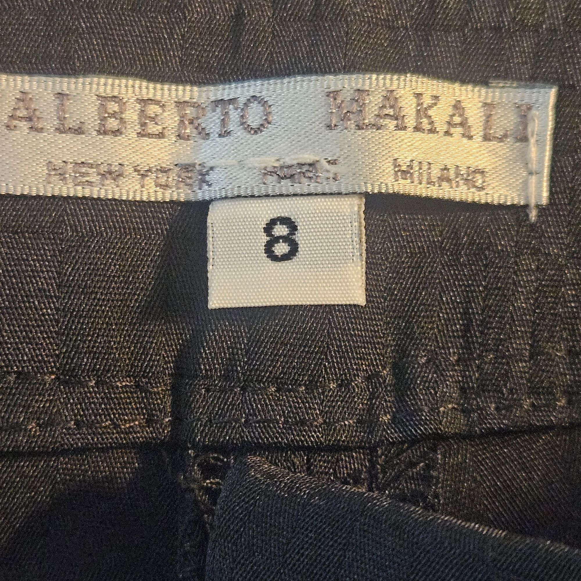 Other Alberto Makali Womens Black Textured Checkered Pants Size 8 Size 30" / US 8 / IT 44 - 5 Thumbnail