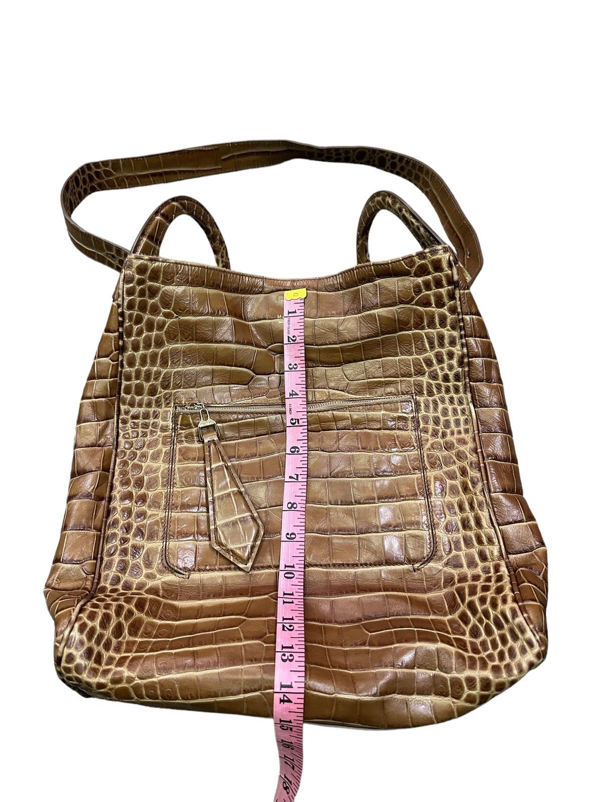 Vintage RARE MAX MARA EMBOSSED CROC LETAHER Size ONE SIZE - 19 Thumbnail