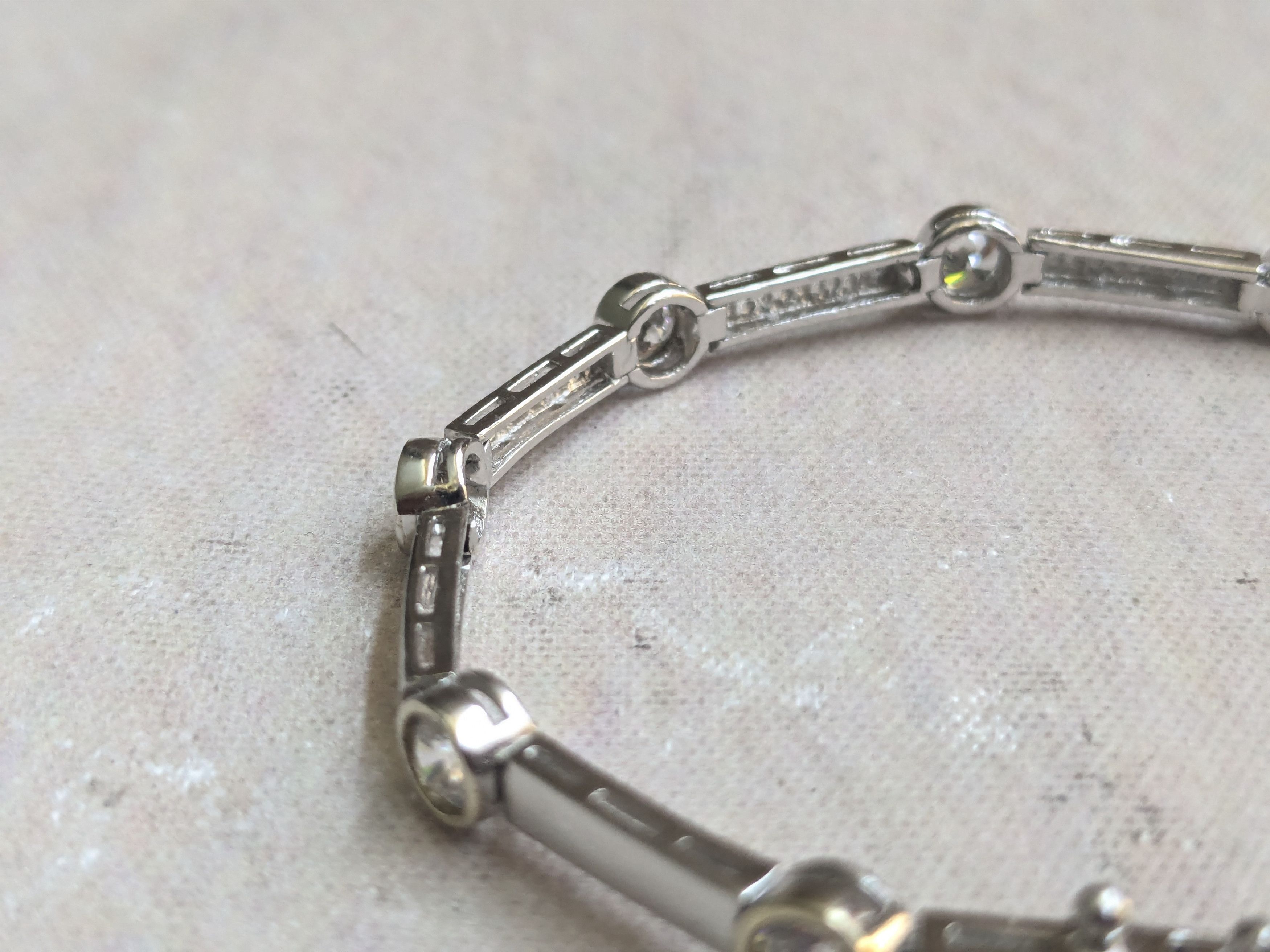 Sterling Silver Sterling Silver Tennis Bracelet 6.75" Clear CZ Size ONE SIZE - 8 Thumbnail