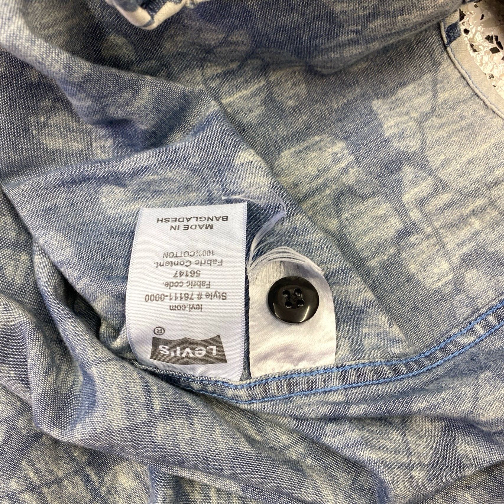 Levi's Levi’s Shirt Men M Blue Floral Short Sleeve Button-Up Casual Size US M / EU 48-50 / 2 - 4 Thumbnail