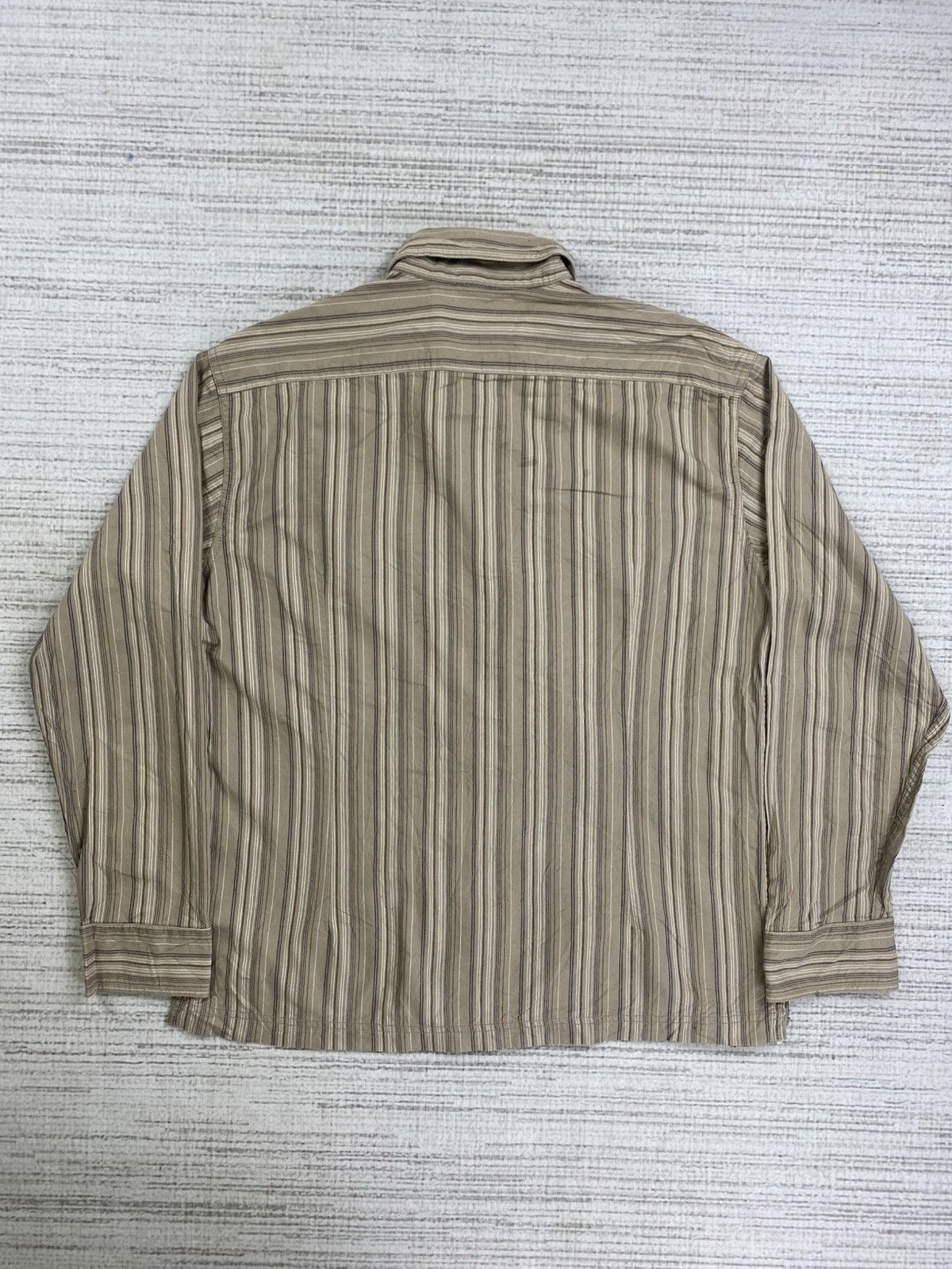 Designer × Kansai Yamamoto × Vintage Vintage Kansai Jeans Harringbone Stripe Zipper Jacket Size US M / EU 48-50 / 2 - 2 Thumbnail
