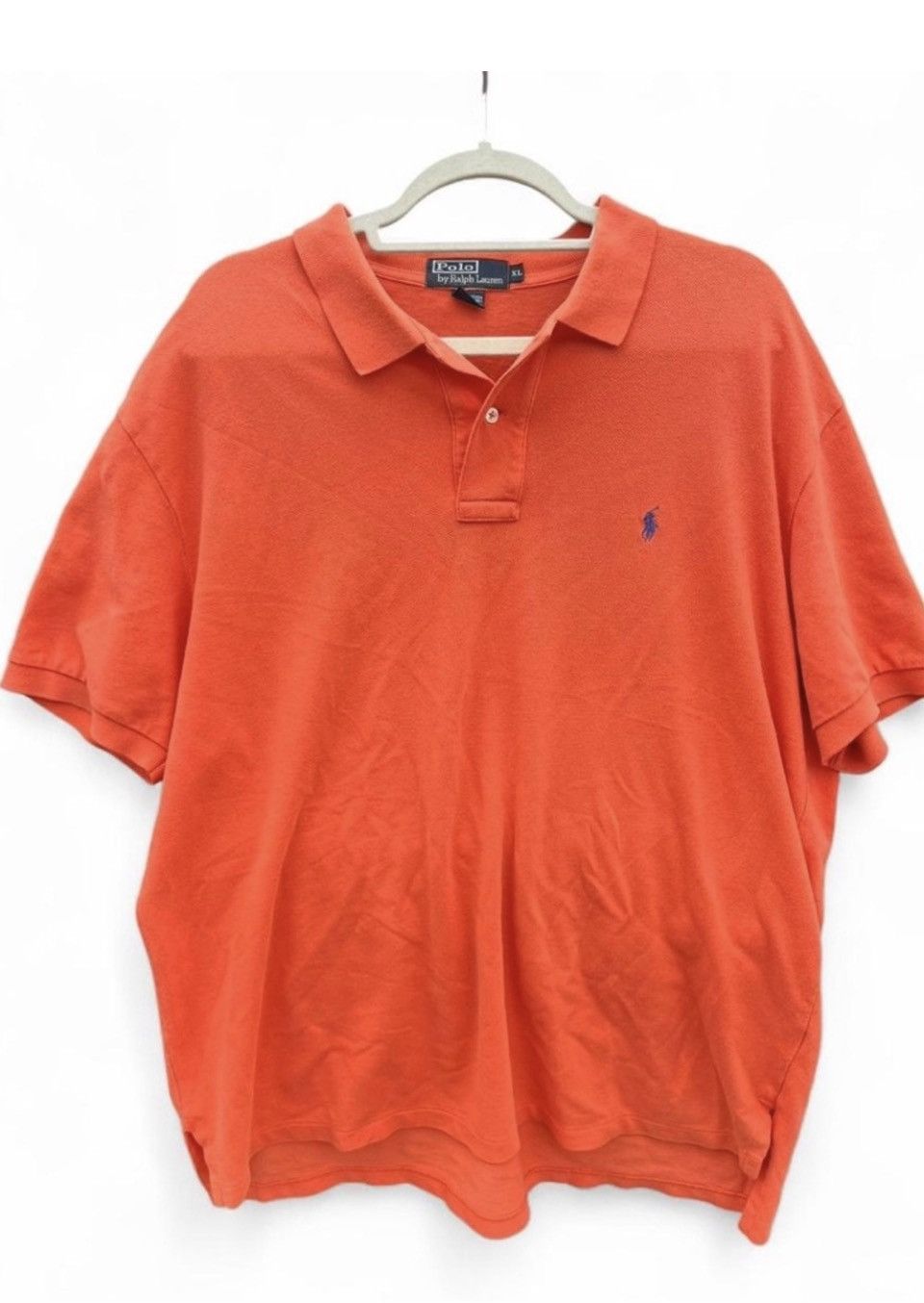 Polo Ralph Lauren Vintage Polo Ralph Lauren Pique Polo Shirt Orange XL Size US XL / EU 56 / 4 - 1 Thumbnail