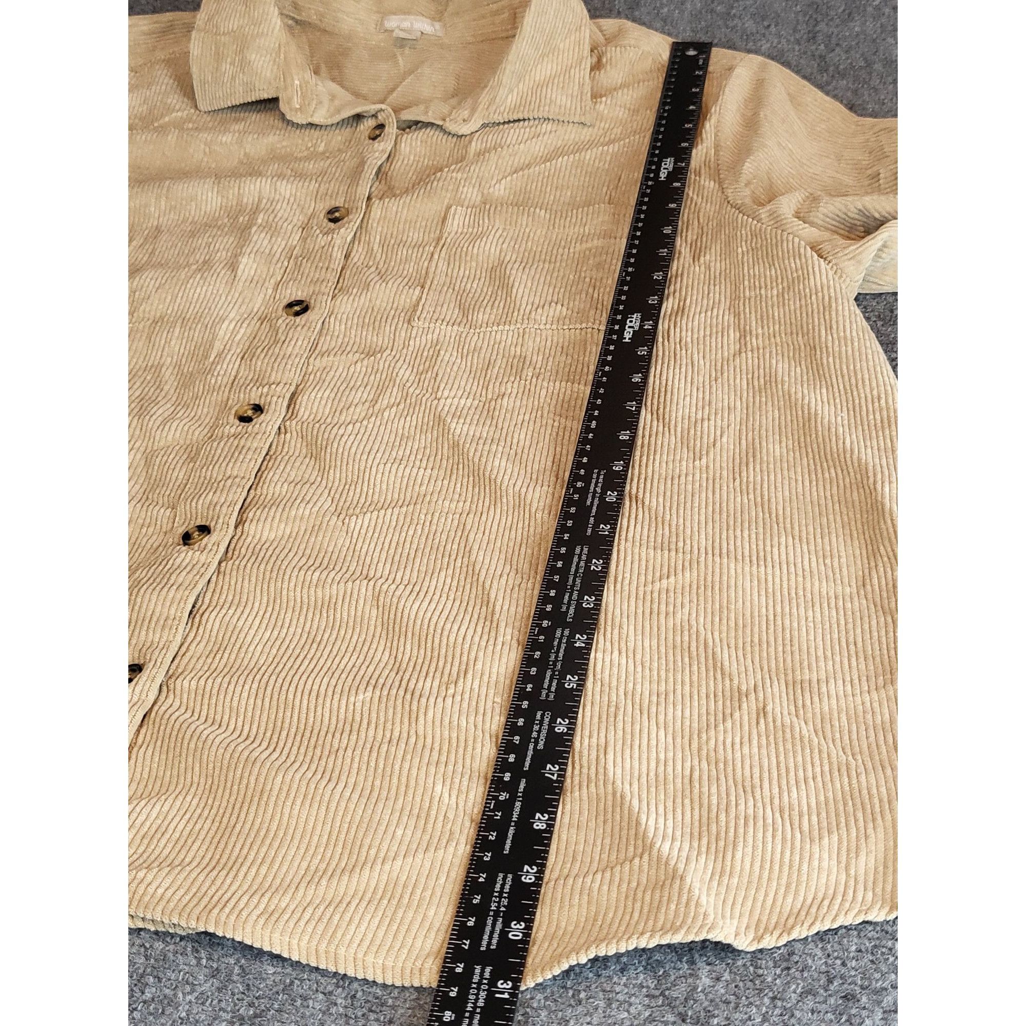 Other Woman Within Corduroy Button Down Shirt Women Sz 2X 26-28 Br Size XXL / US 16-18 / IT 52-54 - 5 Thumbnail