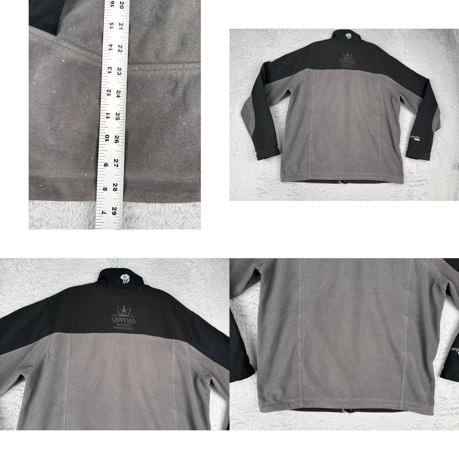 Mountain Hardwear Mountain Hardwear Jacket Mens Large Gray Black Fleece Softshell Sapporo Beer Size US L / EU 52-54 / 3 - 9 Thumbnail