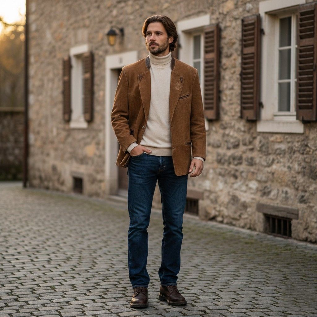 Other Canada C&A Men 44 L Leather Jacket Blazer Camel Retro 10677 Size US S / EU 44-46 / 1 - 1 Thumbnail
