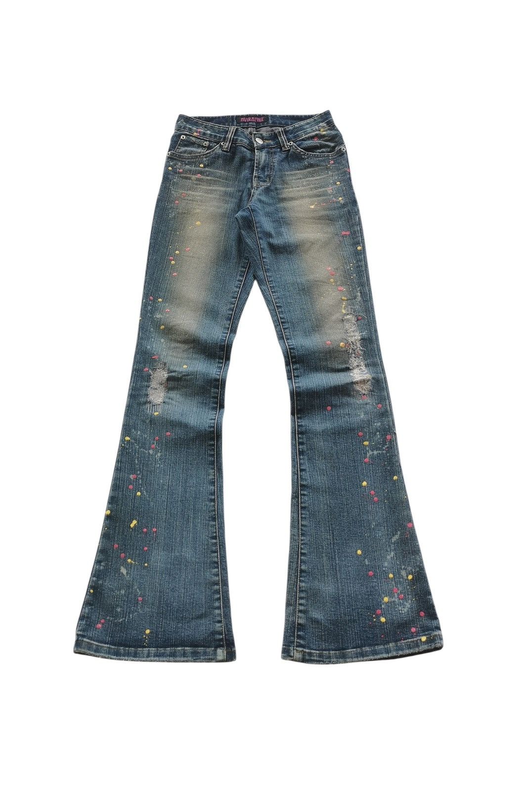 5351 POUR LES FEMMES Avirapink Flare, Bootcut Painter Jeans Size 25" / US 0 / IT 36 - 2 Thumbnail