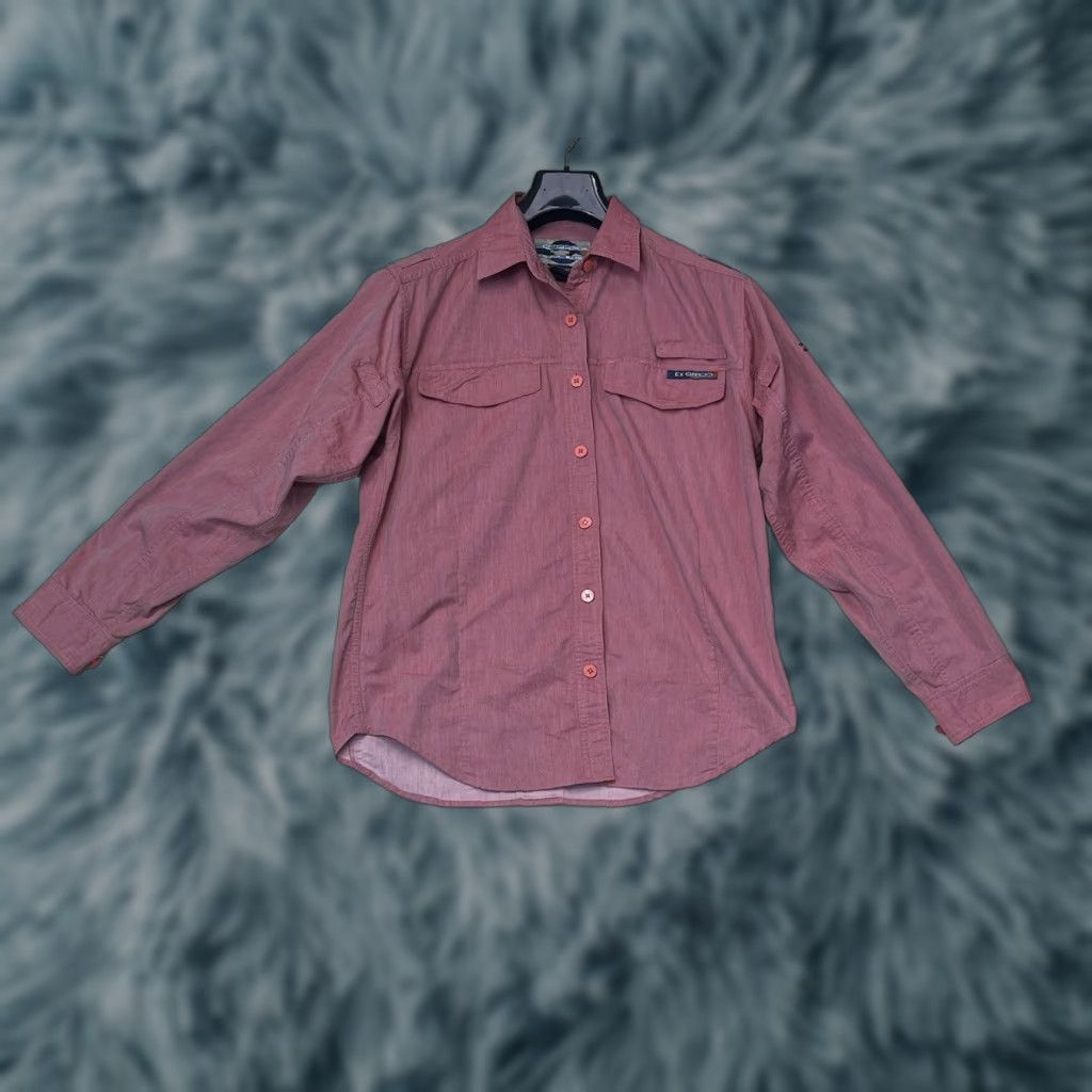 ExOfficio ExOfficio Long Sleeve Outdoor Shirt Men S Red Breathable Logo Activewear See Logo Vented Nylon Buttoned 90s? Size US S / EU 44-46 / 1 - 1 Thumbnail