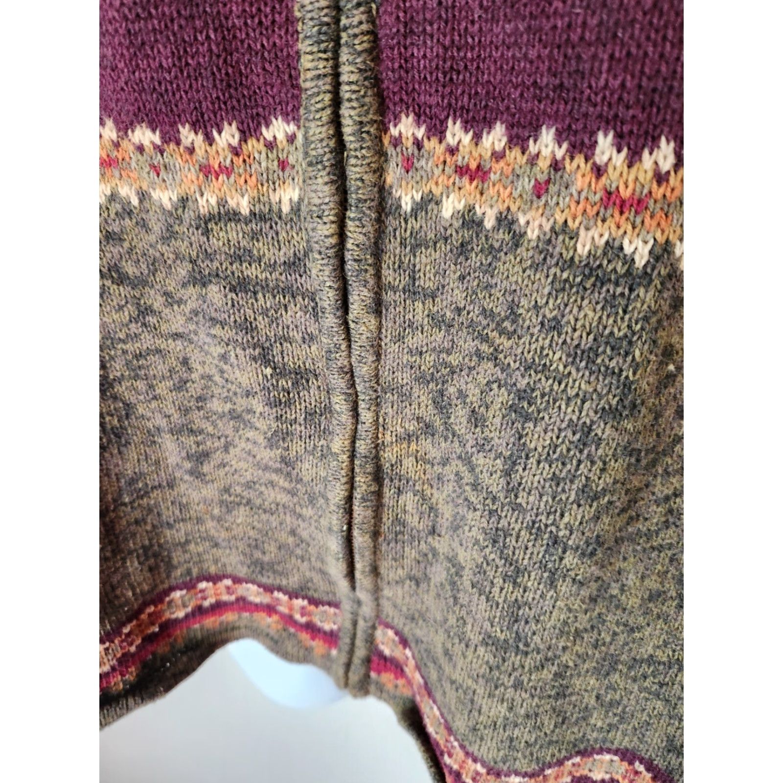 Vintage Tiara Cardigan Women Green Winter Stripe Full Zip 26/28 Plus Size Sweater Size 4XL / US 24-26 - 4 Thumbnail