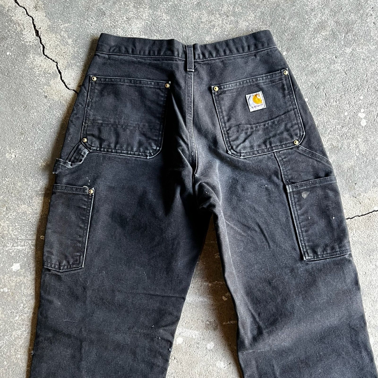 Carhartt × Vintage Carhartt black double knee work wear carpenter pants Size US 27 - 6 Thumbnail