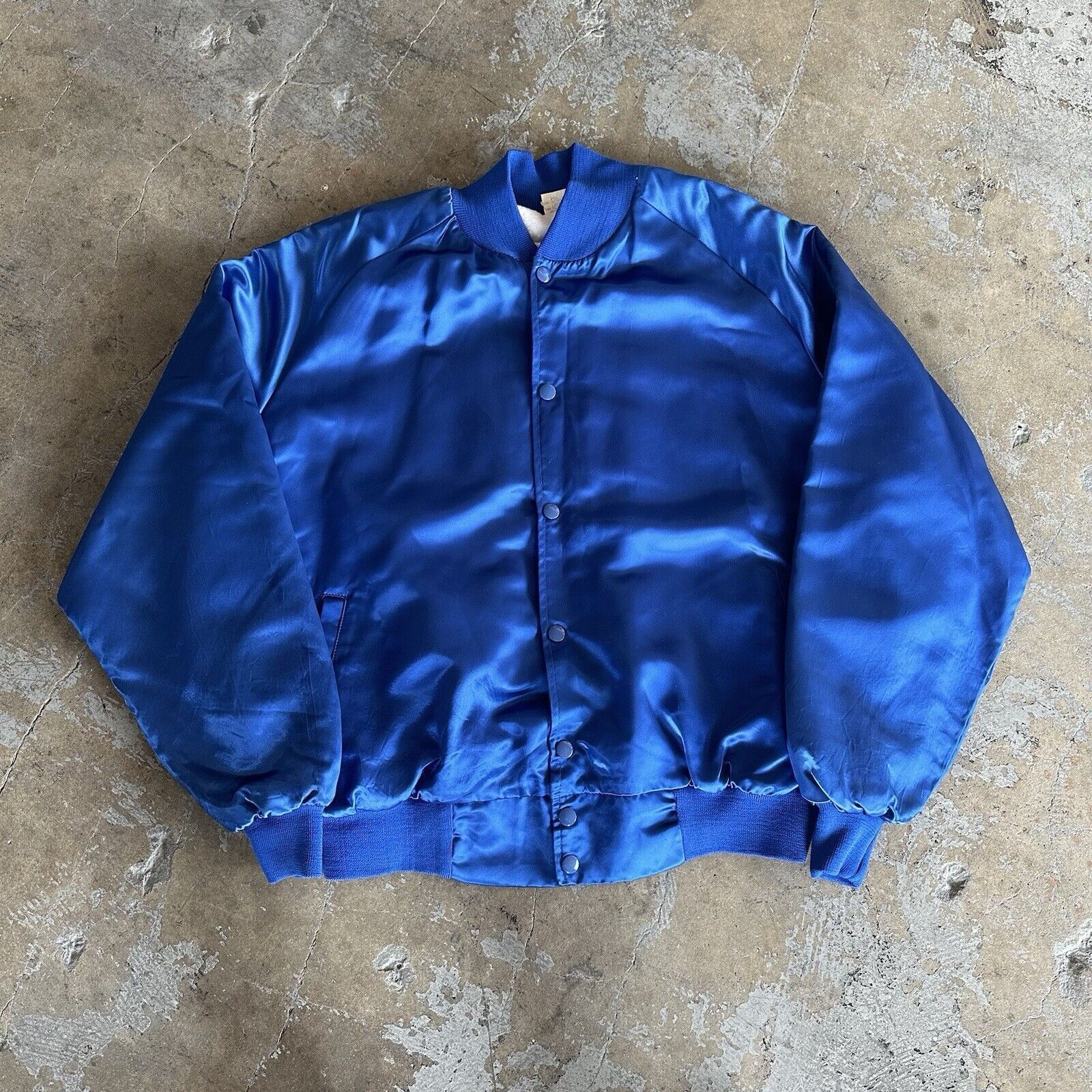 Vintage Vintage HBO Blue Bomber Satin Jacket Large Made In USA Size US L / EU 52-54 / 3 - 5 Thumbnail