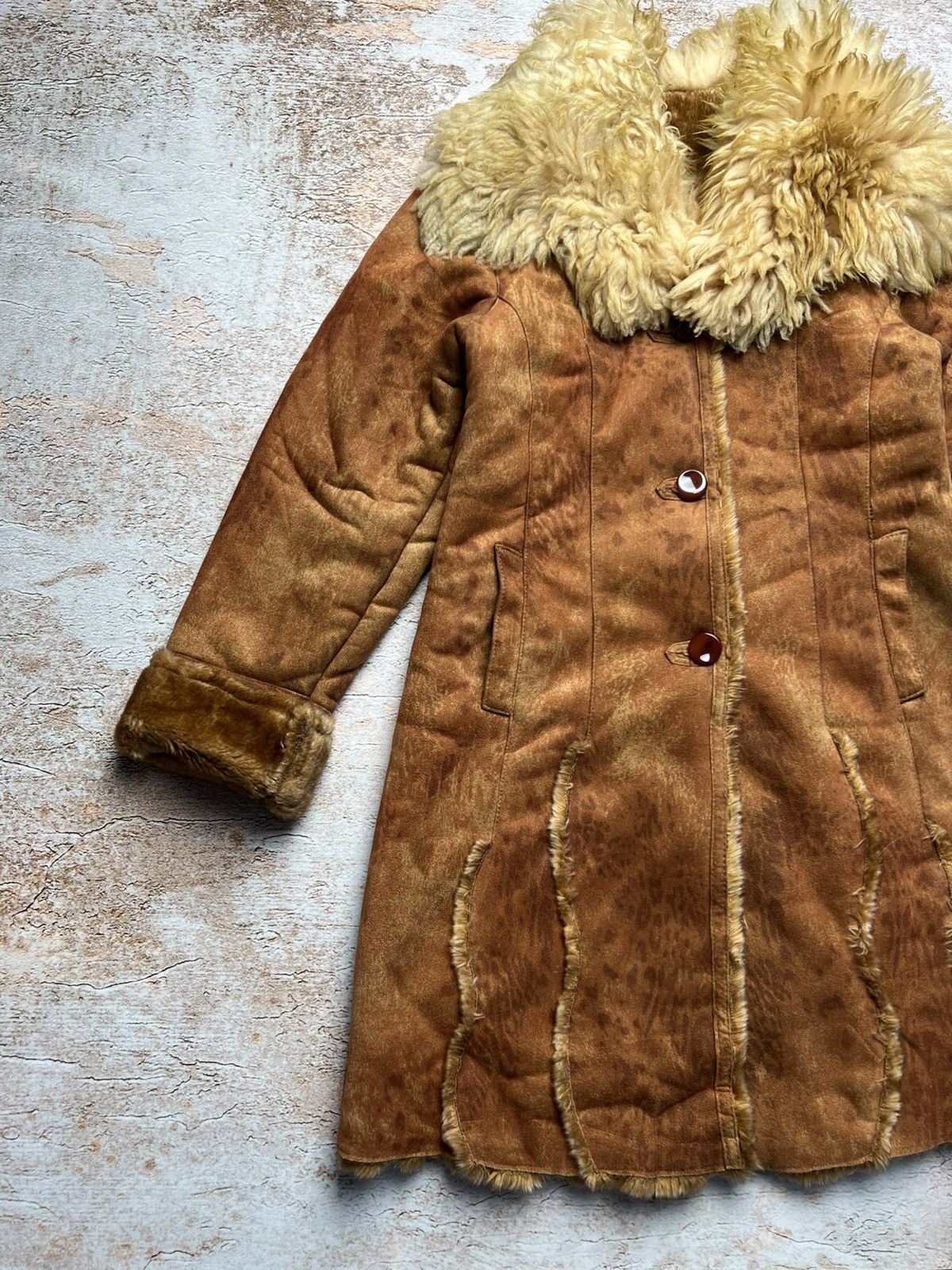 Vintage Vintage 90s retro faux fur coat Size S / US 4 / IT 40 - 2 Thumbnail