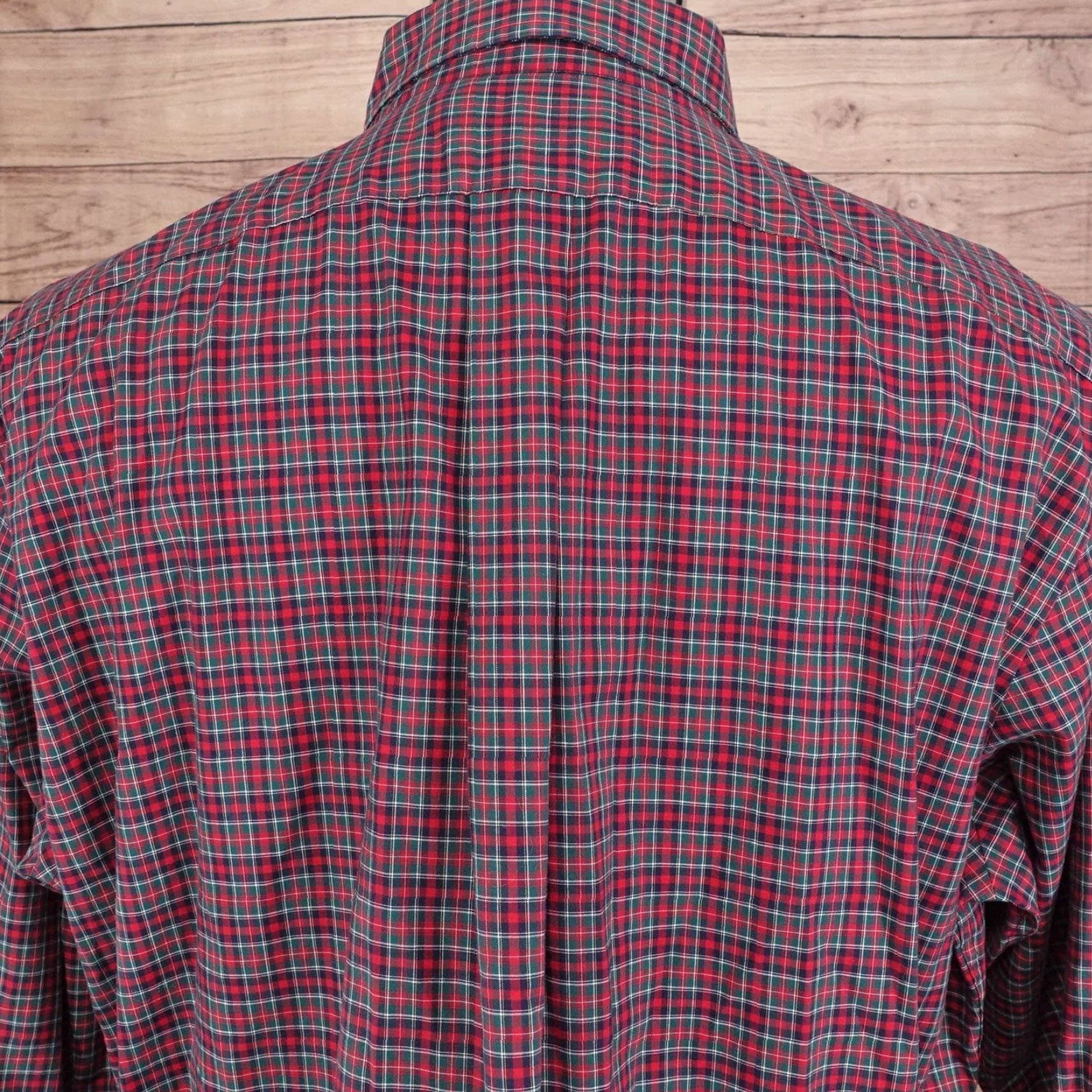 Ralph Lauren LAUREN Ralph Lauren Button-Up Shirt Mens XL Red Plaid Classic Fit Non-Iron Long Sleeve Embroidered Size 46R - 6 Thumbnail