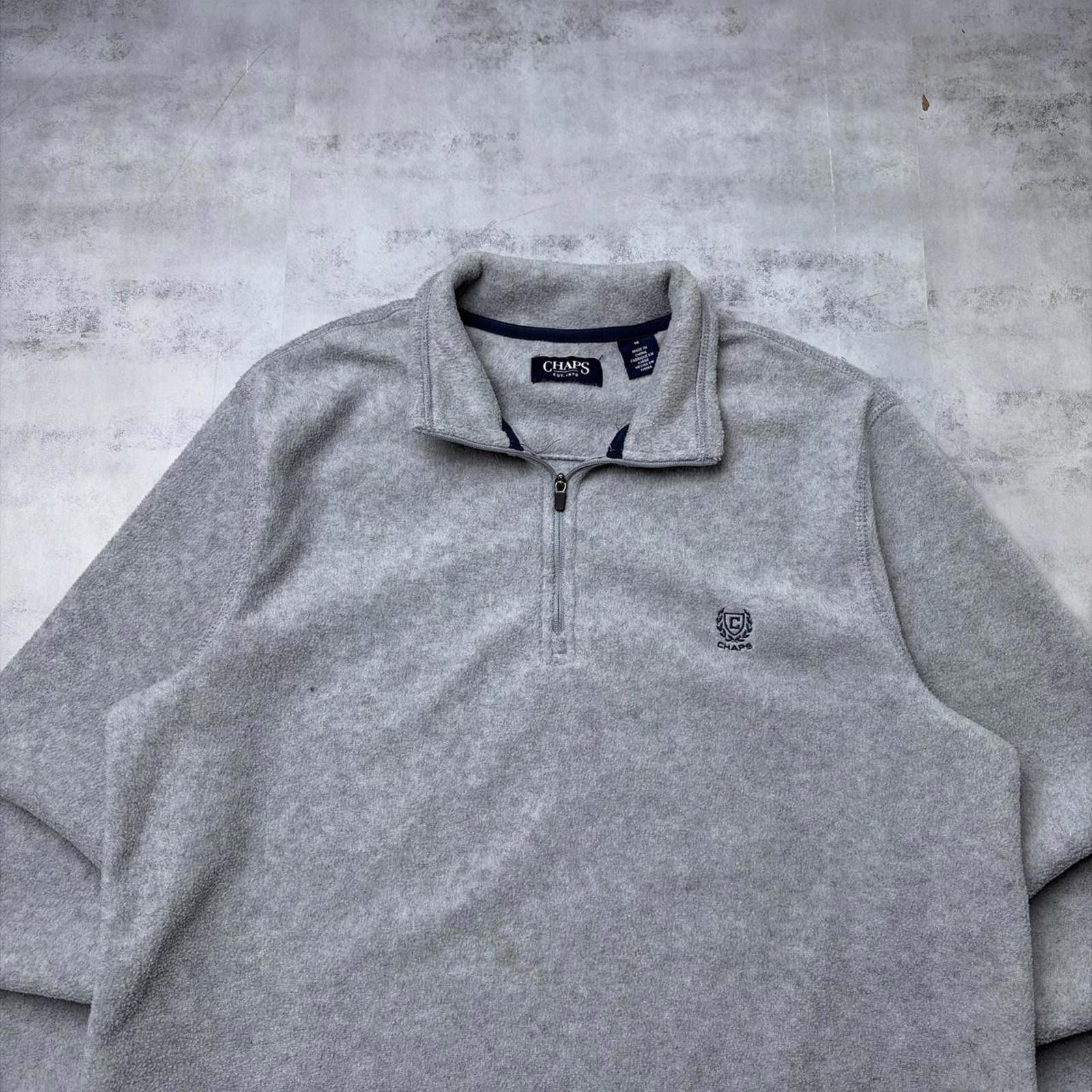 Chaps Y2K Grey Chaps Fleece Quarter Zip Sweater Size US M / EU 48-50 / 2 - 3 Thumbnail
