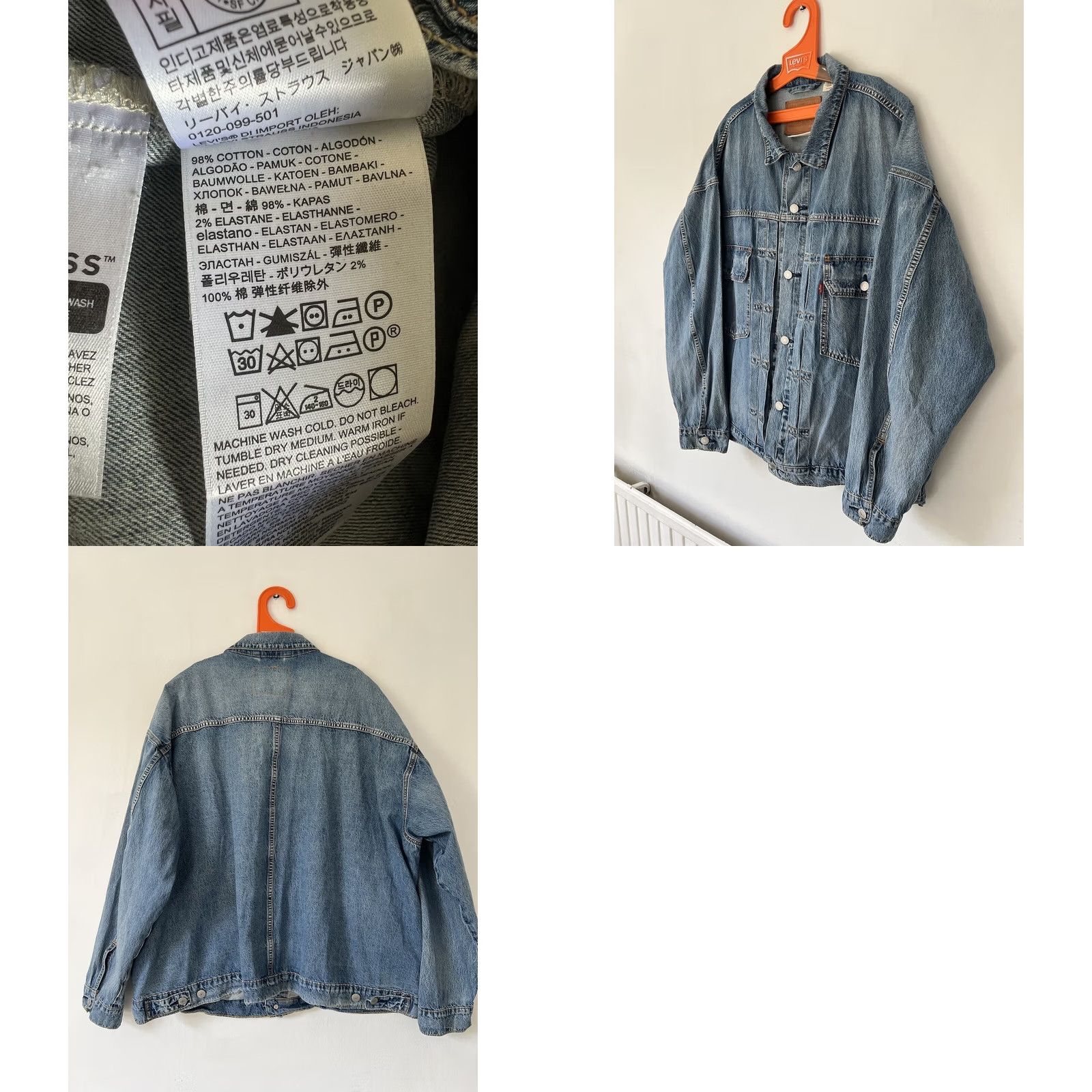 Levi's Levi’s Type 2 Jacket XL Trucker Regular Mens Blue Denim 58in Chest 58 in Oversized 2019 Premium BNWOT Size US XL / EU 56 / 4 - 10 Thumbnail