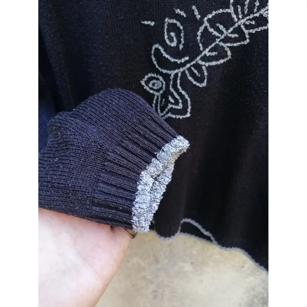 Other Black Knit Floral Sweater (Size M) Size US M / EU 48-50 / 2 - 5 Thumbnail