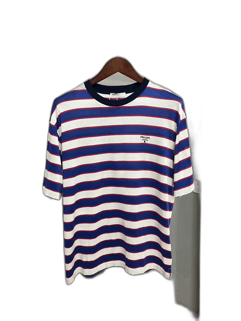 Prada Prada Striped Short Sleeve Shirt XL Size US XL / EU 56 / 4 - 1 Thumbnail