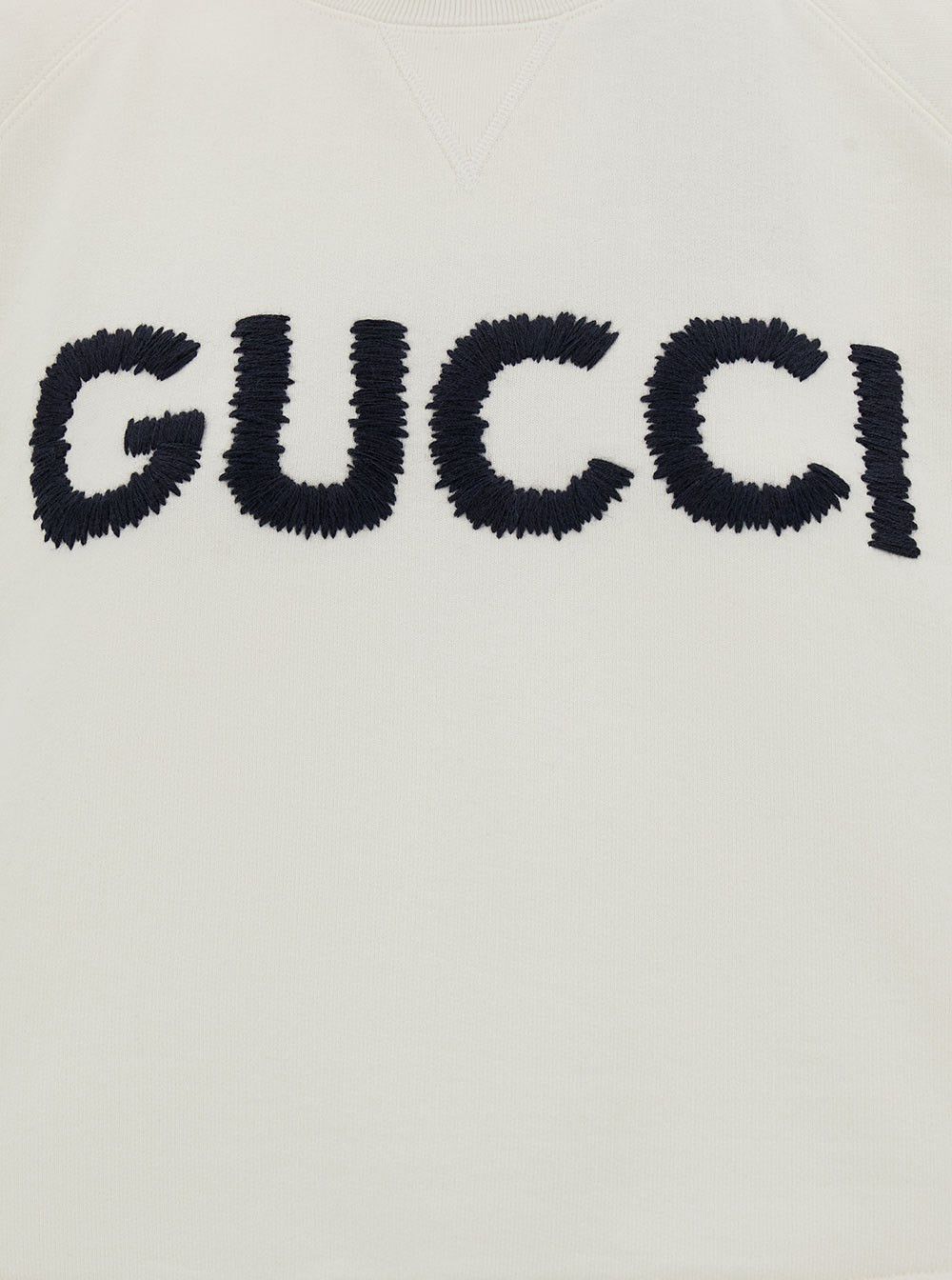 Gucci o1la5ras0526 Cotton Jersey Drawstring Sweatshirt in White Size XXS / US 00 / IT 34 - 3 Thumbnail