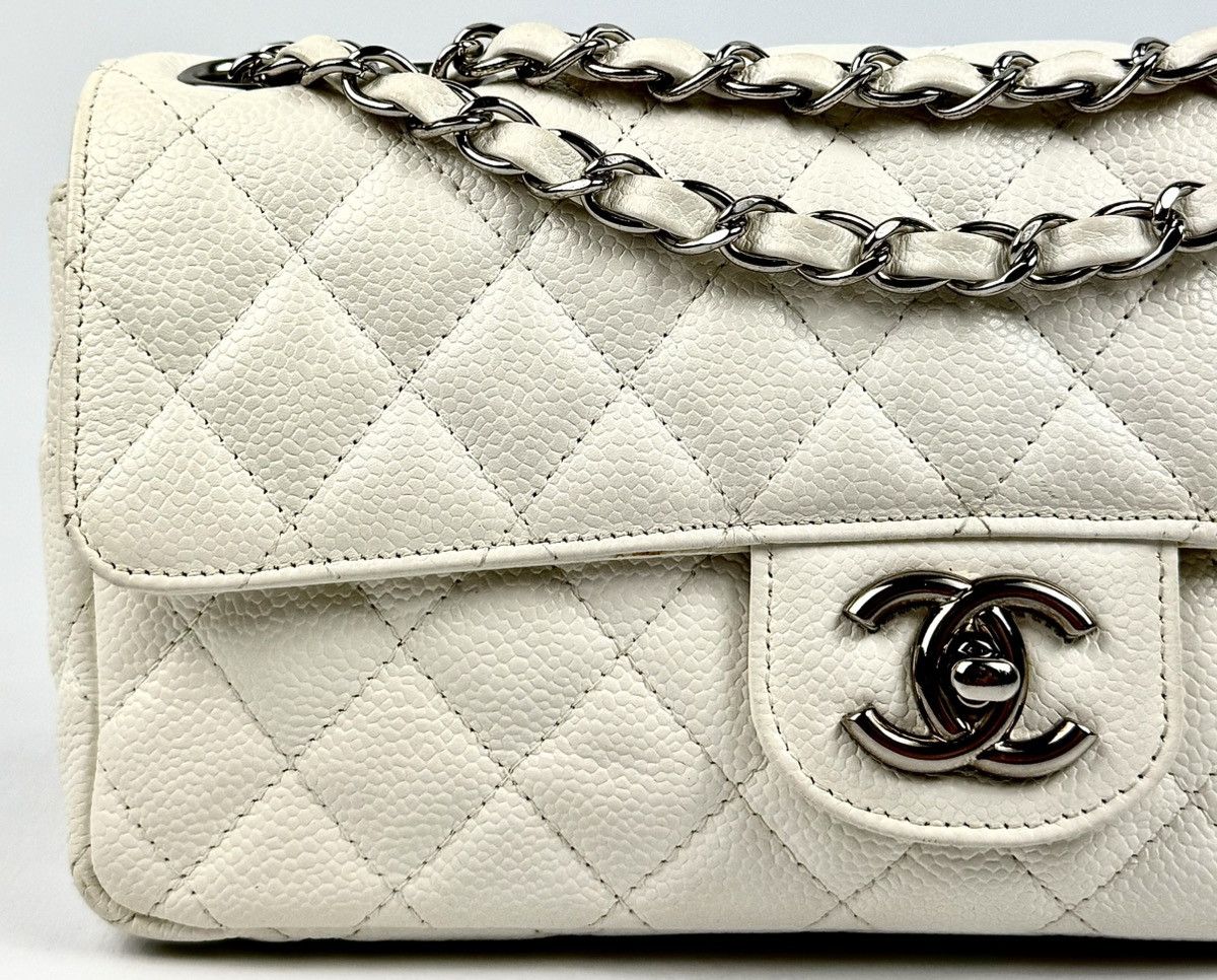 Chanel Chanel - Karl - 2008 - White - Caviar - East West - Flap Size ONE SIZE - 5 Thumbnail