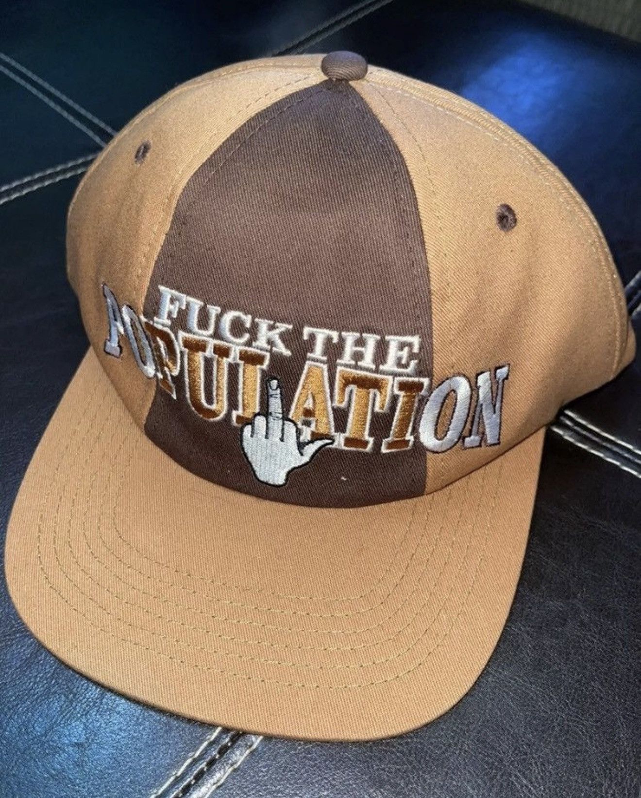 Fuck The Population × G59 Records FTP Tri Power 6 Panel Middle Finger SnapBack Size ONE SIZE - 5 Thumbnail